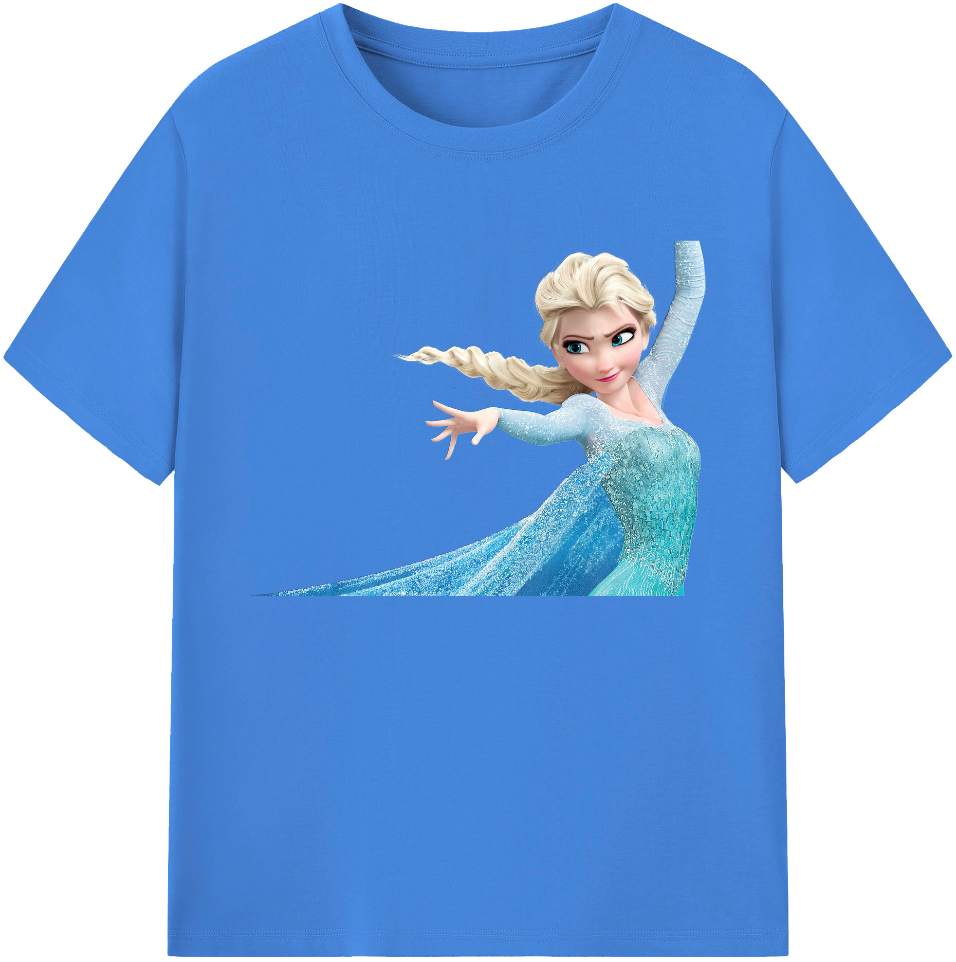 （画像用） アナと雪の女王 アンナ エルサ Frozen Anna Elsa 綿100％ メンズ半袖Tシャツ｜肌触りやわらか＆通気性