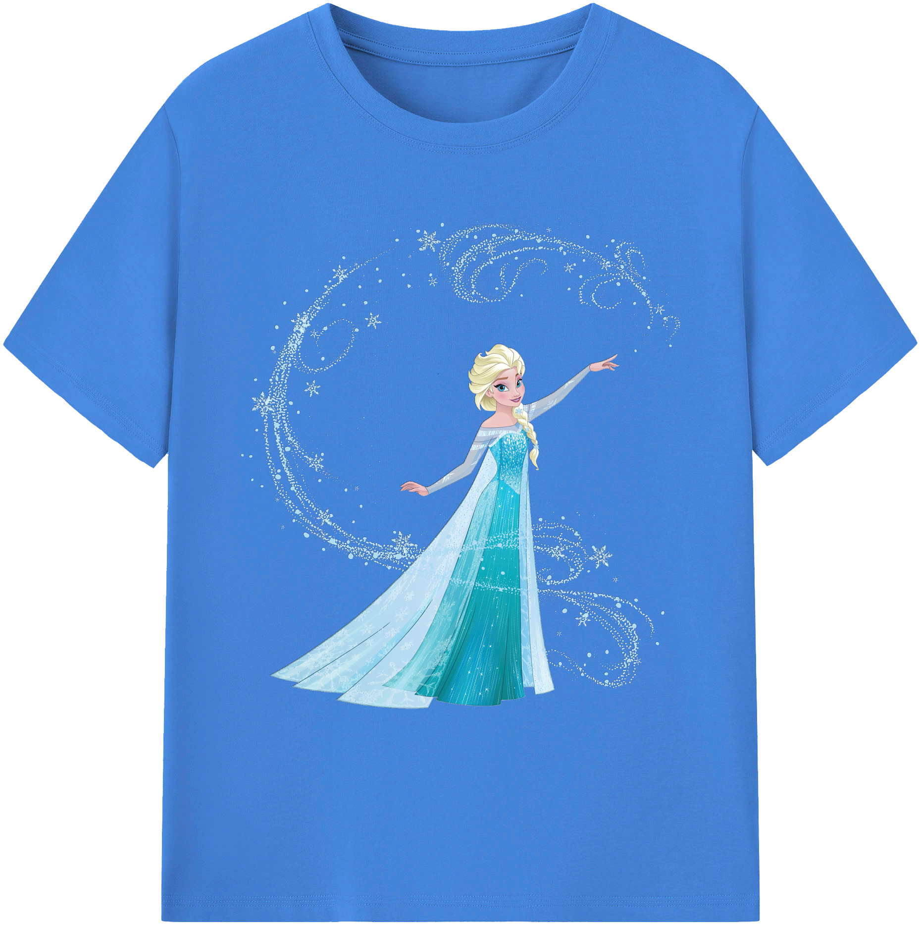 （画像用） アナと雪の女王 アンナ エルサ Frozen Anna Elsa 綿100％ メンズ半袖Tシャツ｜肌触りやわらか＆通気性