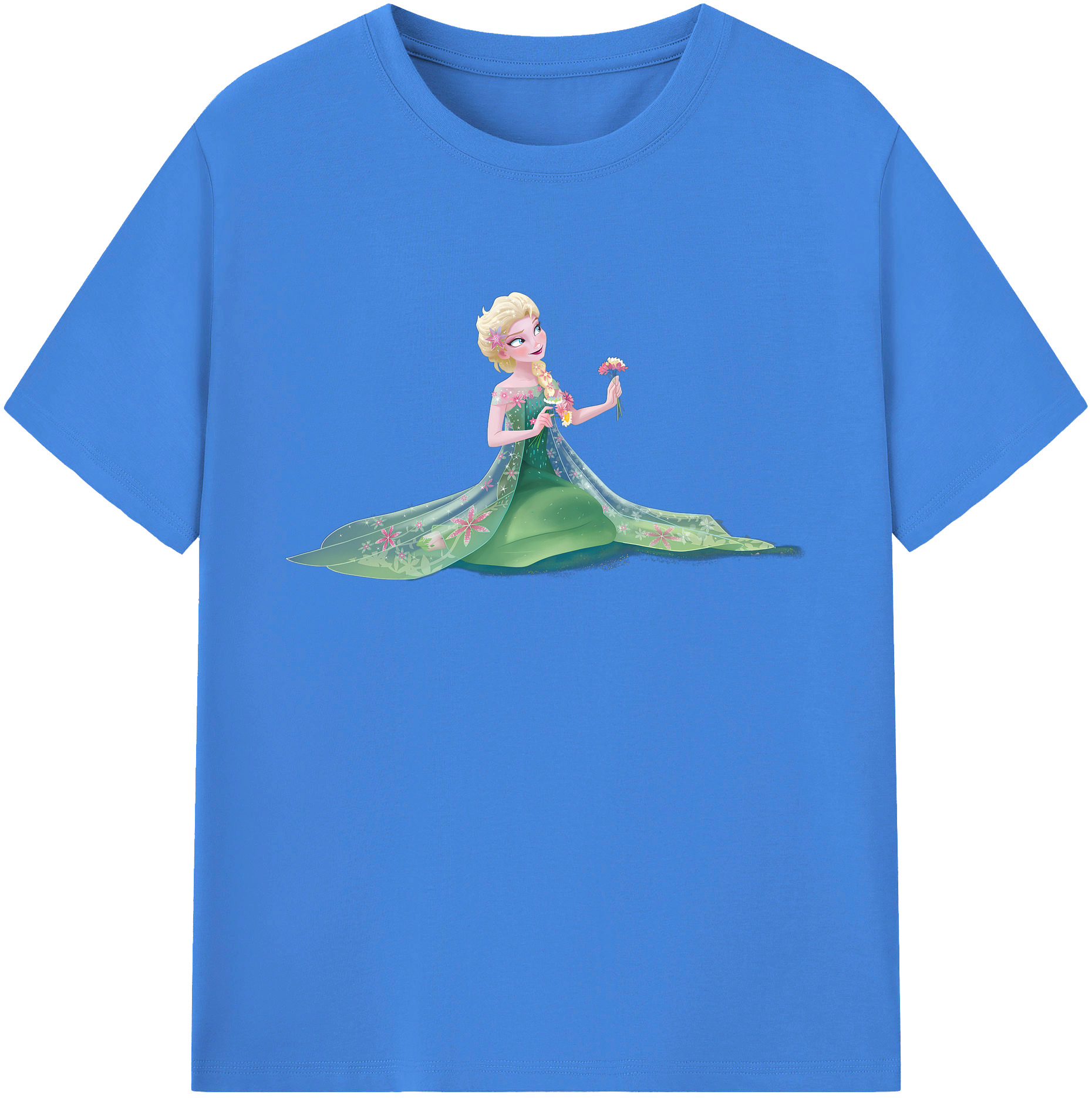 （画像用） アナと雪の女王 アンナ エルサ Frozen Anna Elsa 綿100％ メンズ半袖Tシャツ｜肌触りやわらか＆通気性
