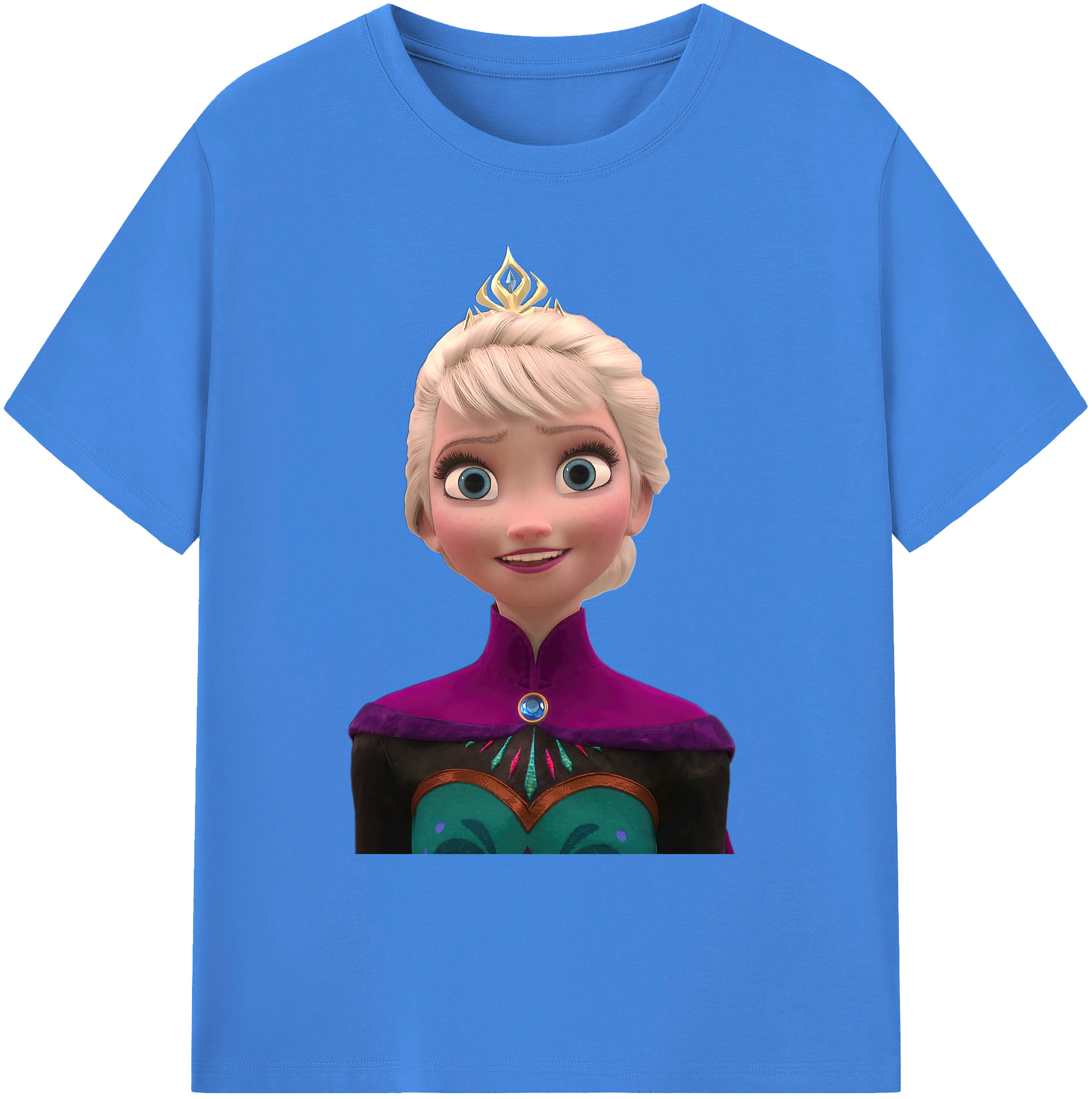 （画像用） アナと雪の女王 アンナ エルサ Frozen Anna Elsa 綿100％ メンズ半袖Tシャツ｜肌触りやわらか＆通気性