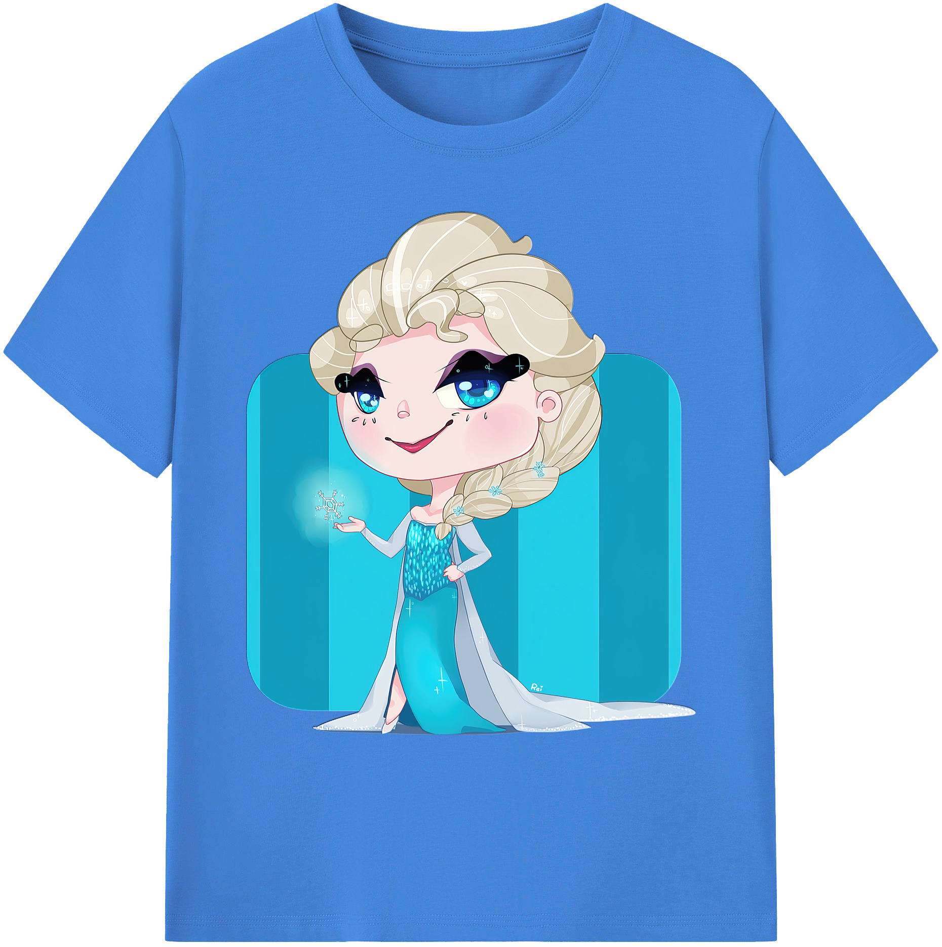 （画像用） アナと雪の女王 アンナ エルサ Frozen Anna Elsa 綿100％ メンズ半袖Tシャツ｜肌触りやわらか＆通気性