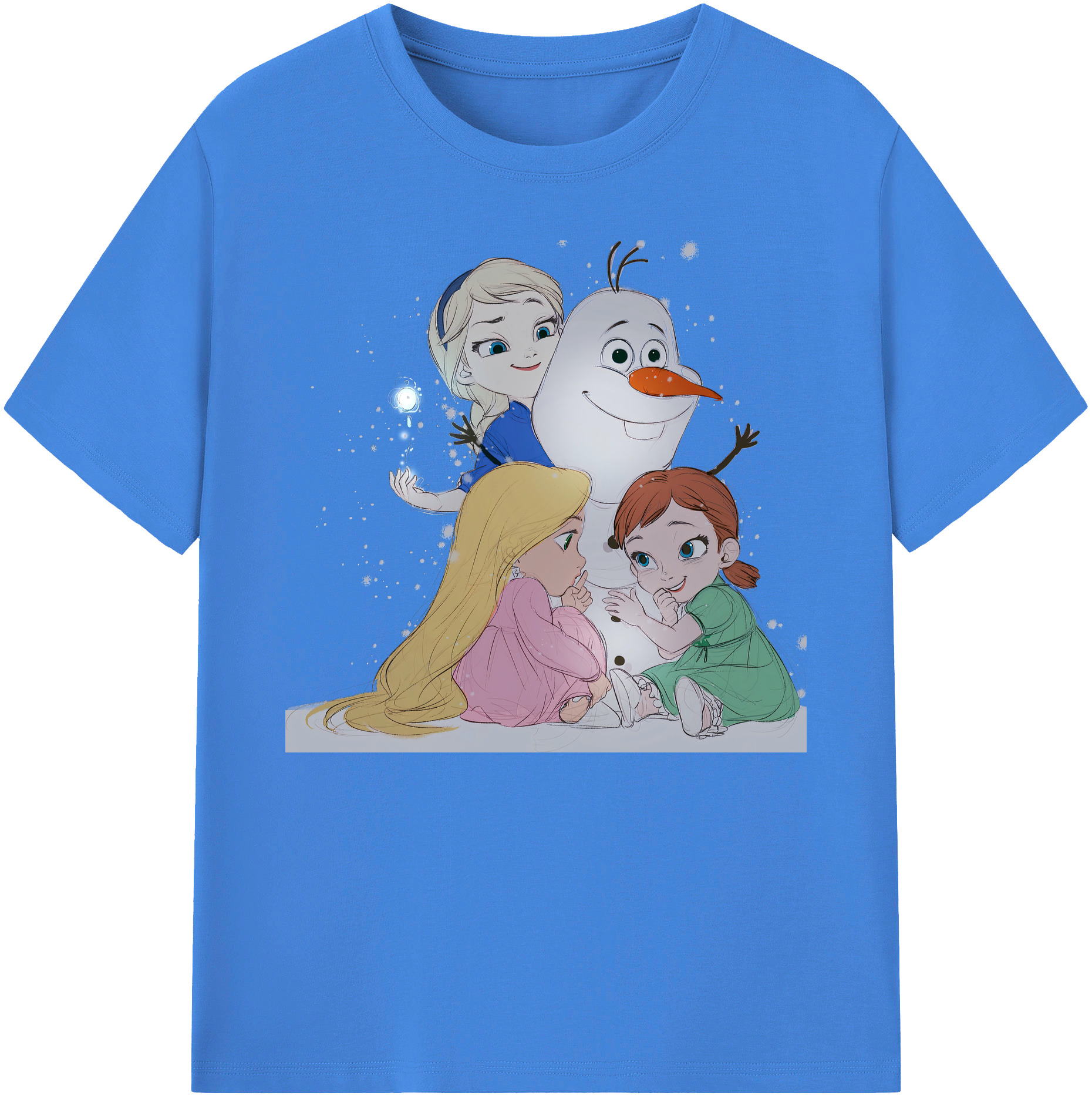 （画像用） アナと雪の女王 アンナ エルサ Frozen Anna Elsa 綿100％ メンズ半袖Tシャツ｜肌触りやわらか＆通気性