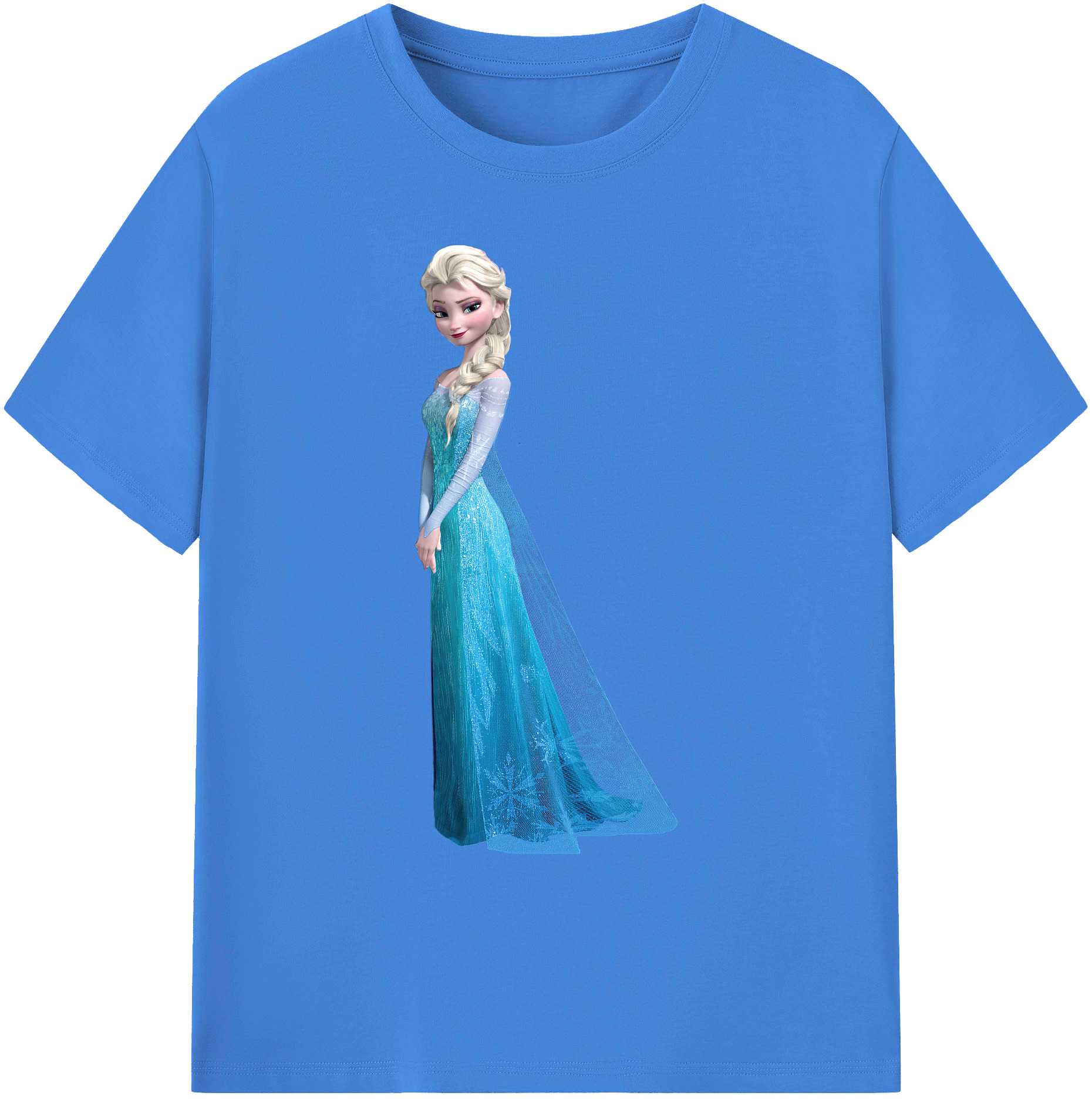 （画像用） アナと雪の女王 アンナ エルサ Frozen Anna Elsa 綿100％ メンズ半袖Tシャツ｜肌触りやわらか＆通気性
