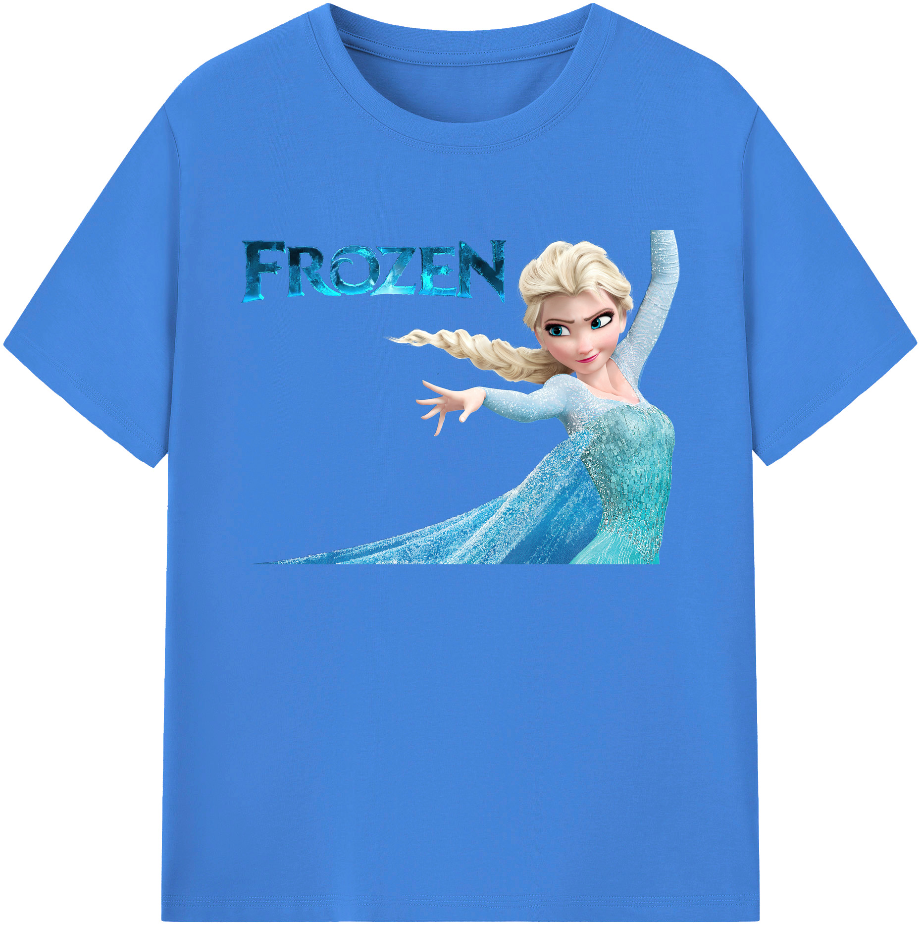 （画像用） アナと雪の女王 アンナ エルサ Frozen Anna Elsa 綿100％ メンズ半袖Tシャツ｜肌触りやわらか＆通気性
