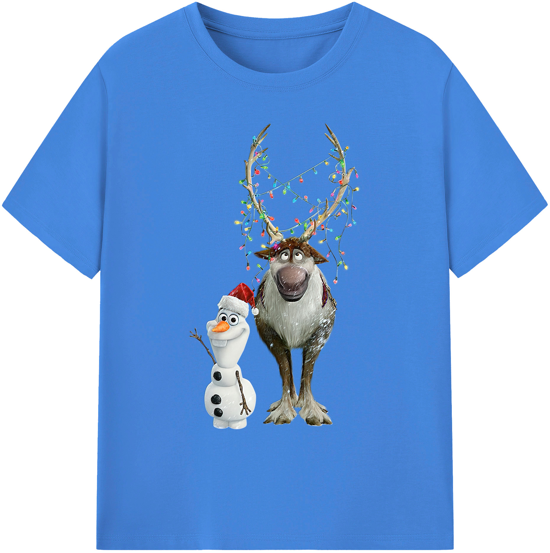 （画像用） アナと雪の女王 アンナ エルサ Frozen Anna Elsa 綿100％ メンズ半袖Tシャツ｜肌触りやわらか＆通気性