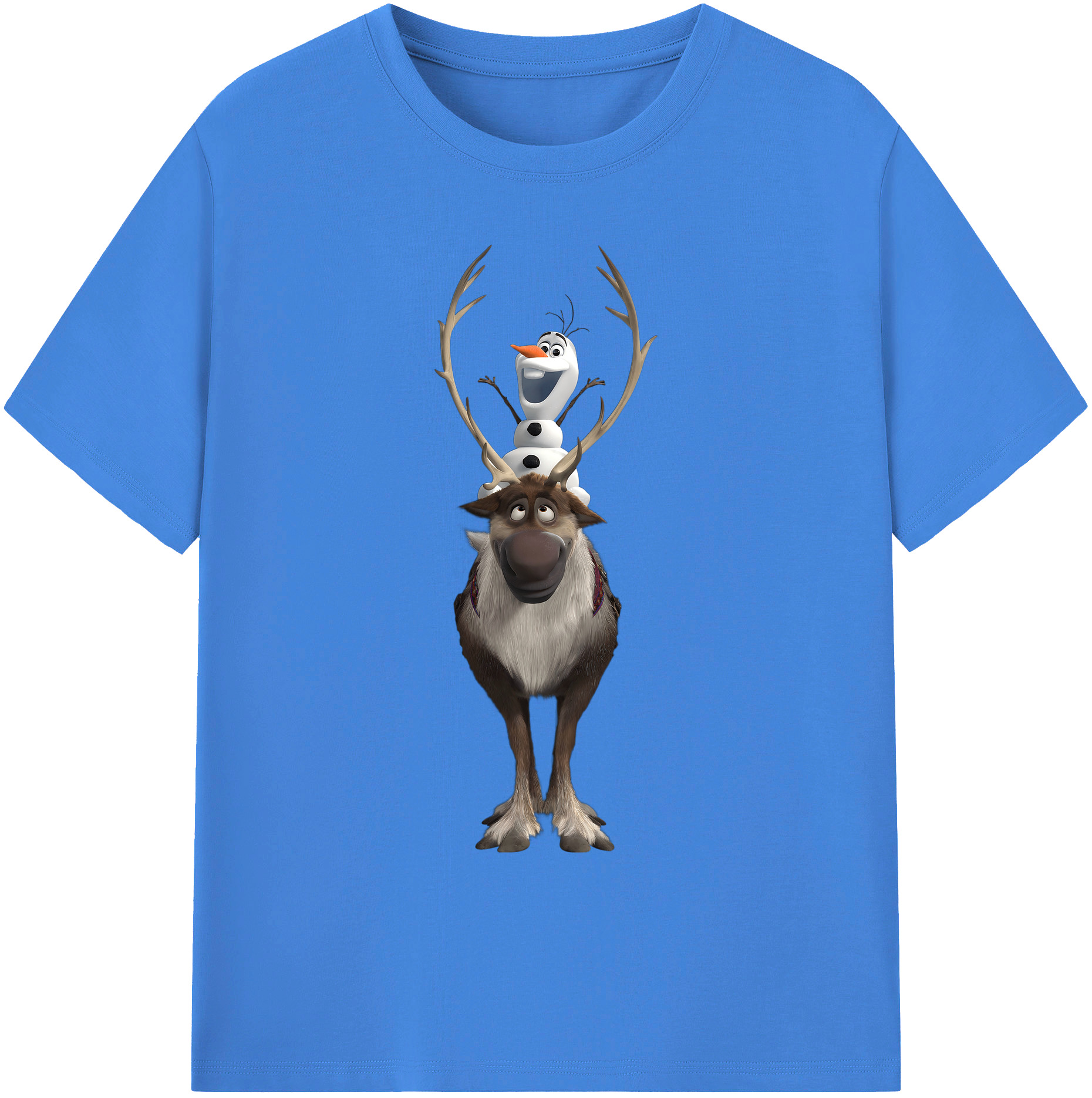 （画像用） アナと雪の女王 アンナ エルサ Frozen Anna Elsa 綿100％ メンズ半袖Tシャツ｜肌触りやわらか＆通気性