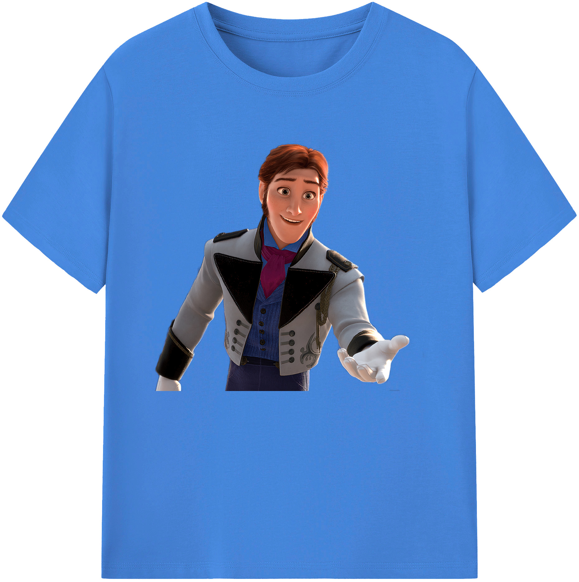 （画像用） アナと雪の女王 アンナ エルサ Frozen Anna Elsa 綿100％ メンズ半袖Tシャツ｜肌触りやわらか＆通気性
