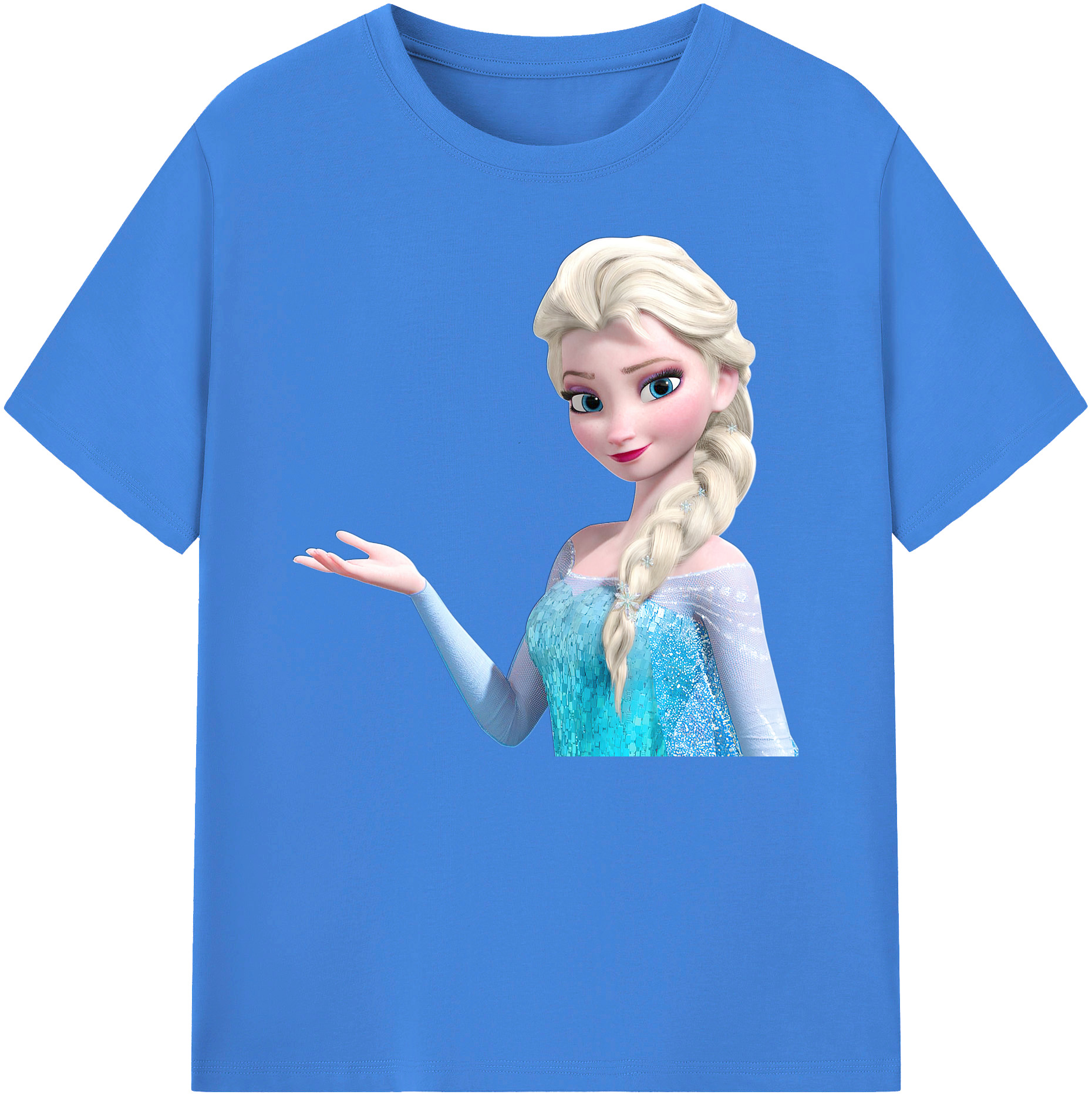 （画像用） アナと雪の女王 アンナ エルサ Frozen Anna Elsa 綿100％ メンズ半袖Tシャツ｜肌触りやわらか＆通気性