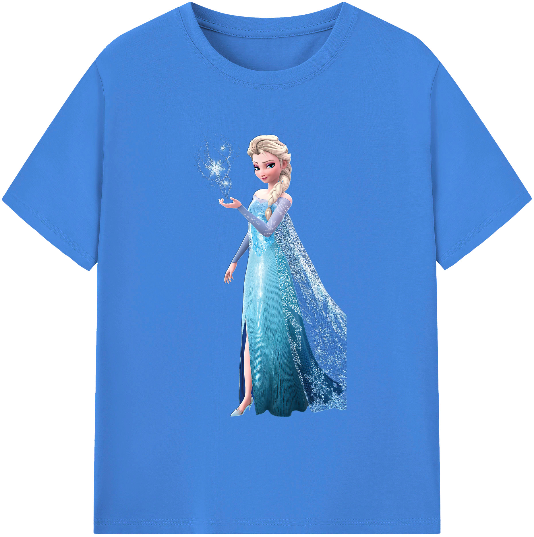 （画像用） アナと雪の女王 アンナ エルサ Frozen Anna Elsa 綿100％ メンズ半袖Tシャツ｜肌触りやわらか＆通気性