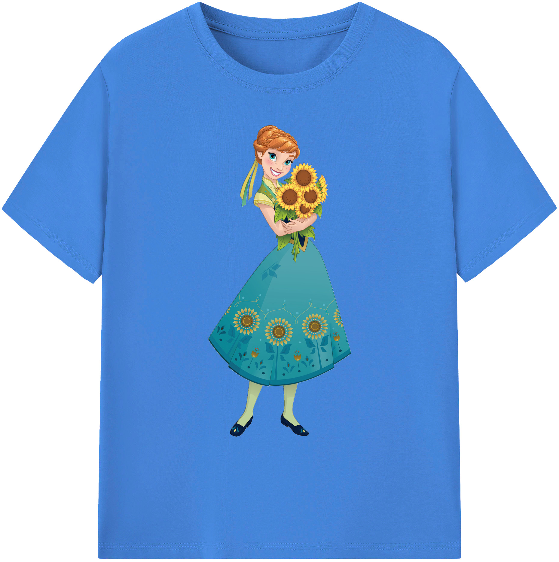 （画像用） アナと雪の女王 アンナ エルサ Frozen Anna Elsa 綿100％ メンズ半袖Tシャツ｜肌触りやわらか＆通気性