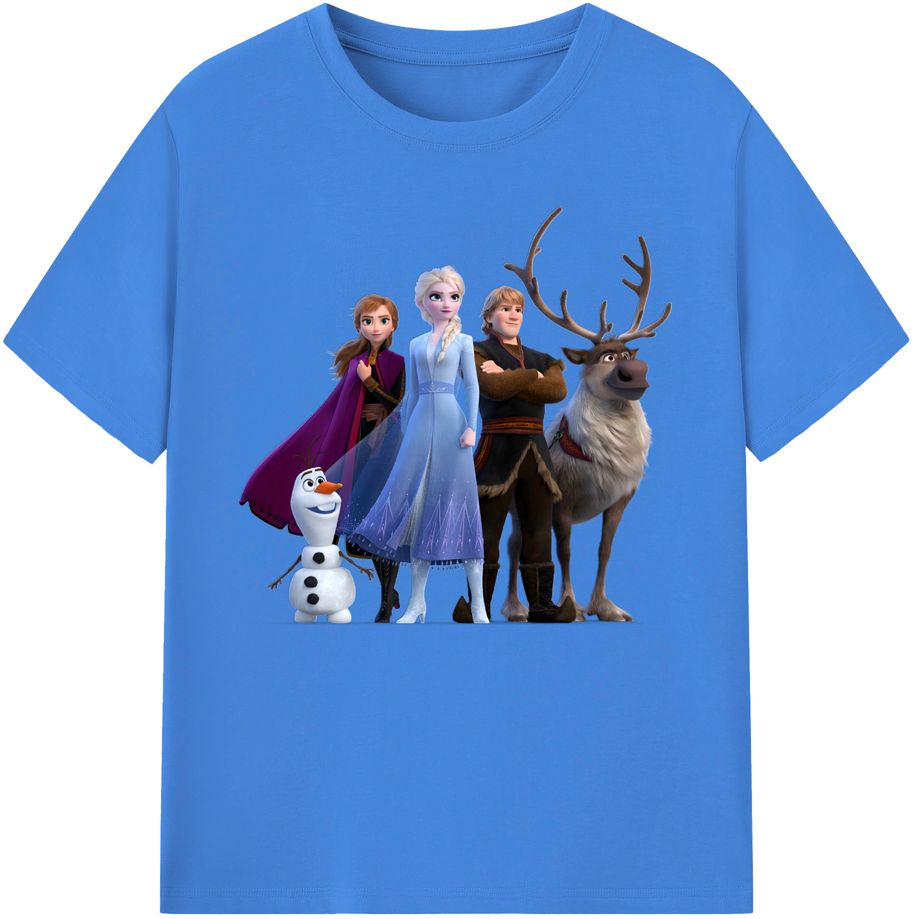 （画像用） アナと雪の女王 アンナ エルサ Frozen Anna Elsa 綿100％ メンズ半袖Tシャツ｜肌触りやわらか＆通気性