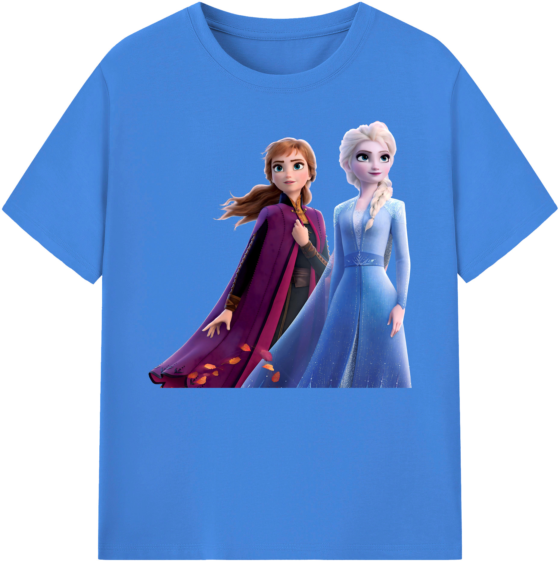 （画像用） アナと雪の女王 アンナ エルサ Frozen Anna Elsa 綿100％ メンズ半袖Tシャツ｜肌触りやわらか＆通気性