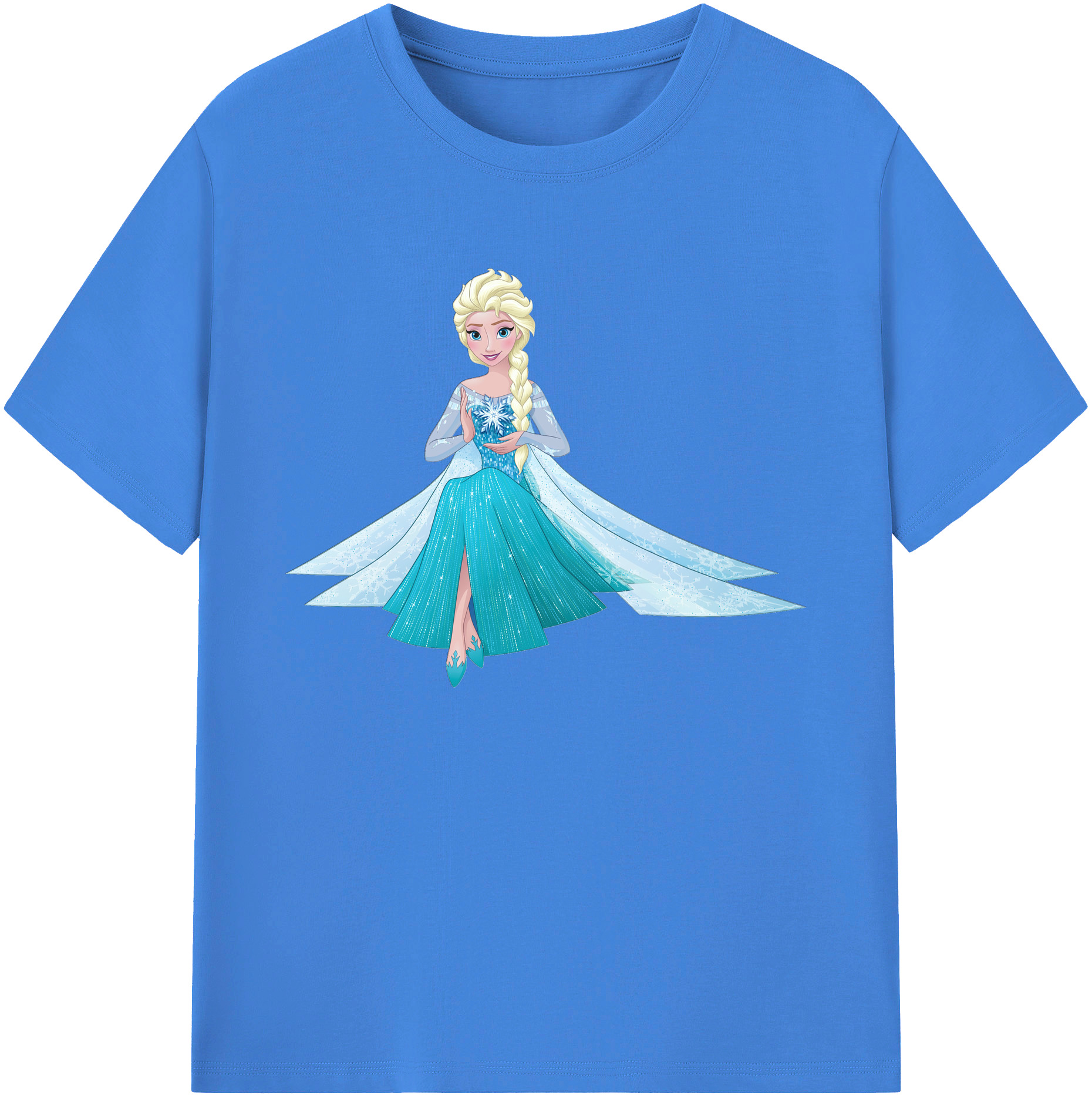 （画像用） アナと雪の女王 アンナ エルサ Frozen Anna Elsa 綿100％ メンズ半袖Tシャツ｜肌触りやわらか＆通気性