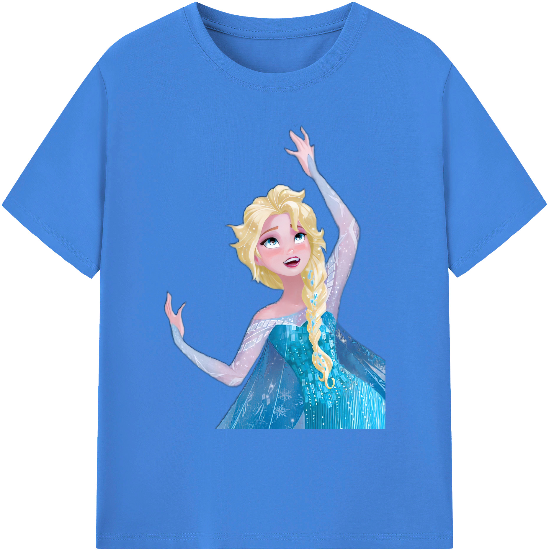 （画像用） アナと雪の女王 アンナ エルサ Frozen Anna Elsa 綿100％ メンズ半袖Tシャツ｜肌触りやわらか＆通気性