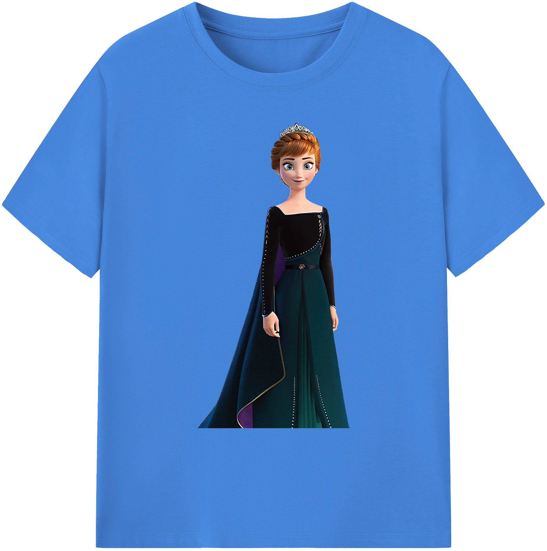（画像用） アナと雪の女王 アンナ エルサ Frozen Anna Elsa 綿100％ メンズ半袖Tシャツ｜肌触りやわらか＆通気性