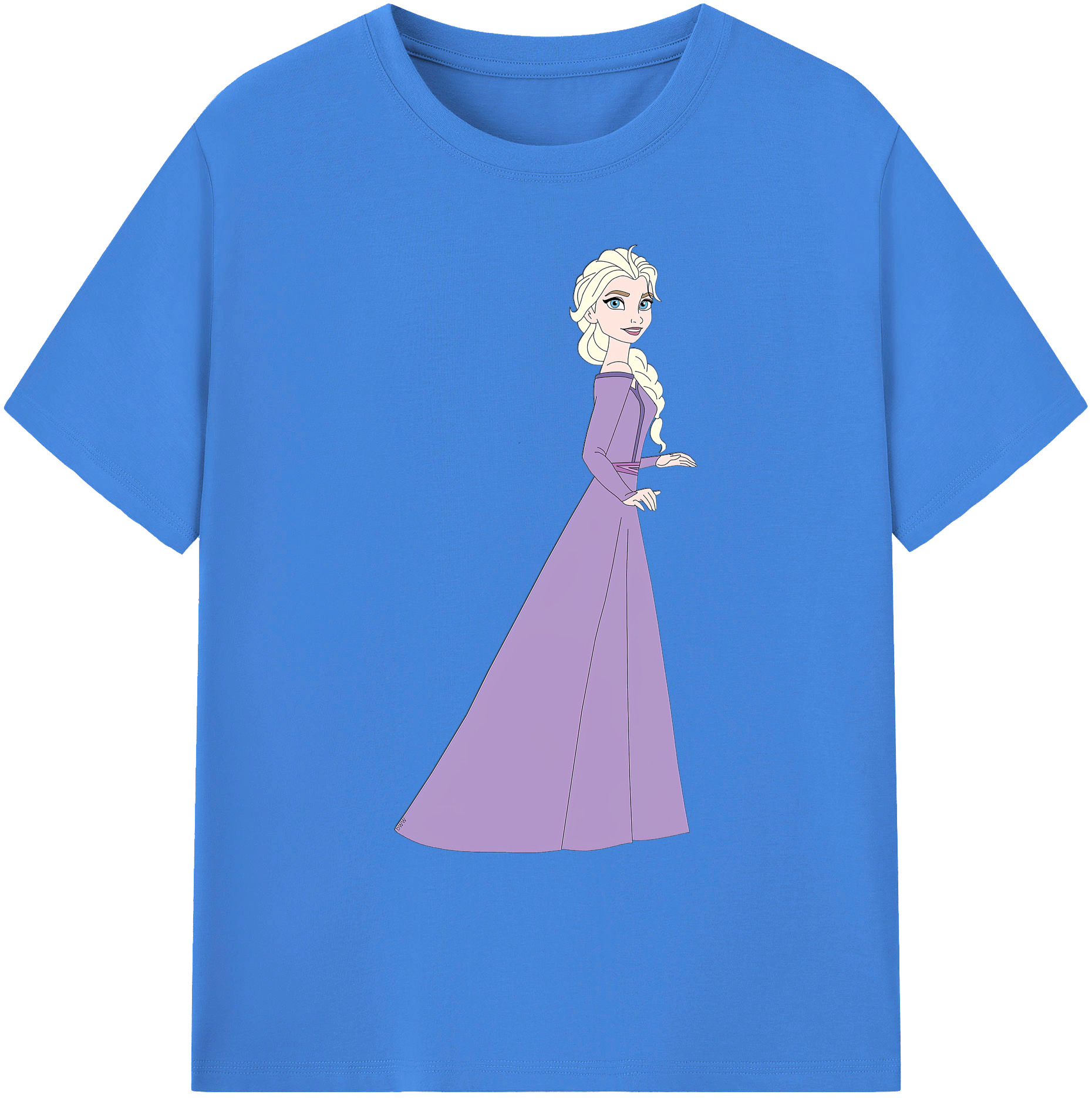 （画像用） アナと雪の女王 アンナ エルサ Frozen Anna Elsa 綿100％ メンズ半袖Tシャツ｜肌触りやわらか＆通気性