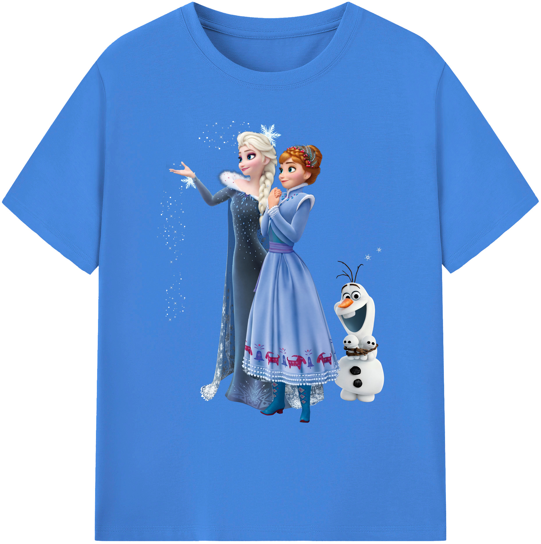 （画像用） アナと雪の女王 アンナ エルサ Frozen Anna Elsa 綿100％ メンズ半袖Tシャツ｜肌触りやわらか＆通気性