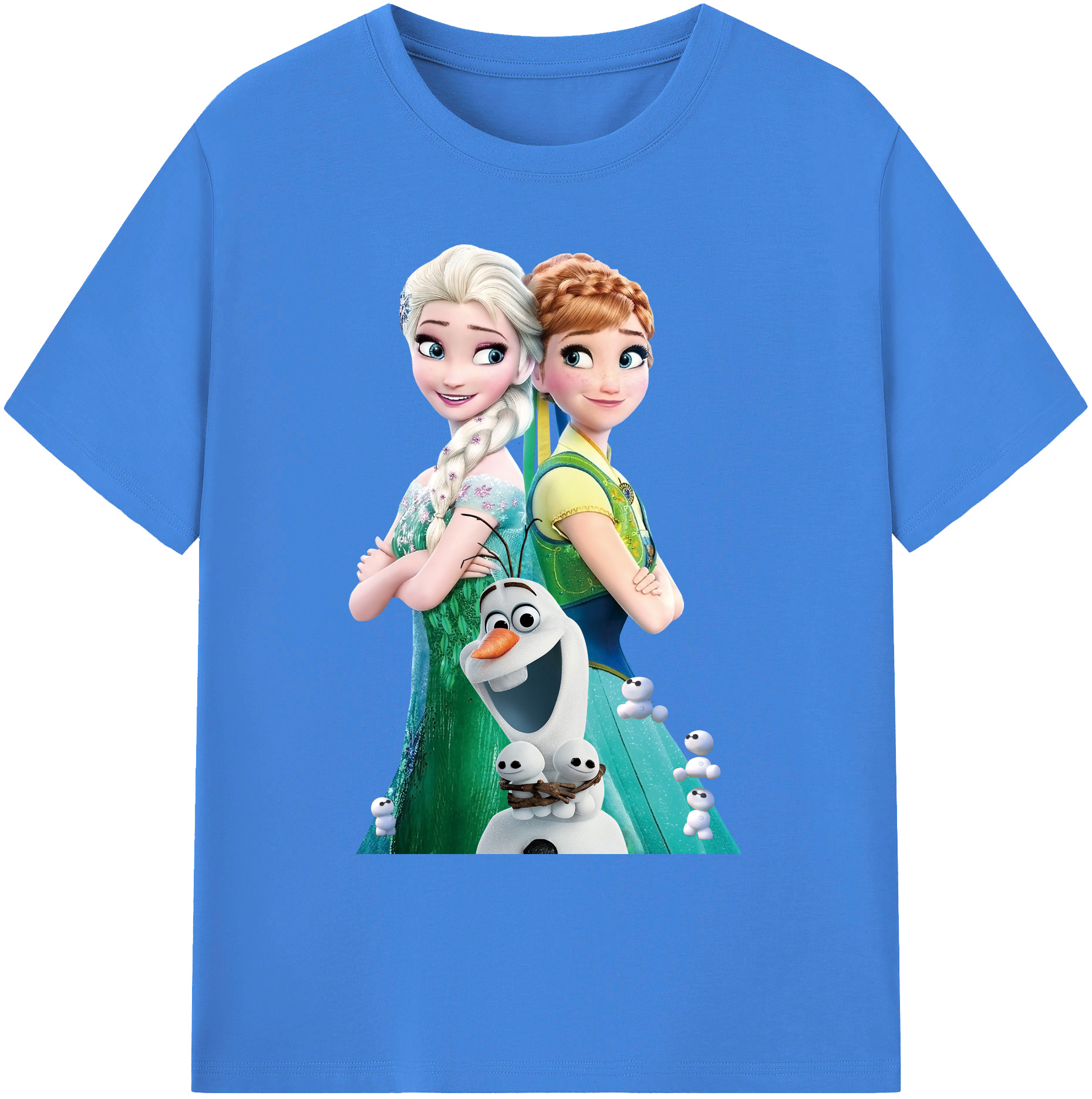 （画像用） アナと雪の女王 アンナ エルサ Frozen Anna Elsa 綿100％ メンズ半袖Tシャツ｜肌触りやわらか＆通気性