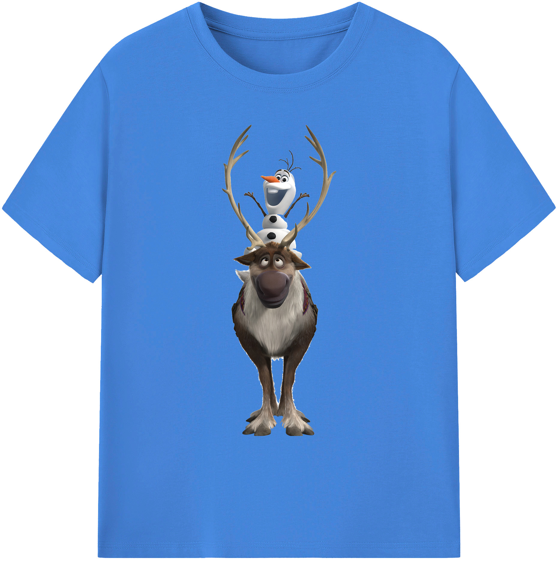 （画像用） アナと雪の女王 アンナ エルサ Frozen Anna Elsa 綿100％ メンズ半袖Tシャツ｜肌触りやわらか＆通気性