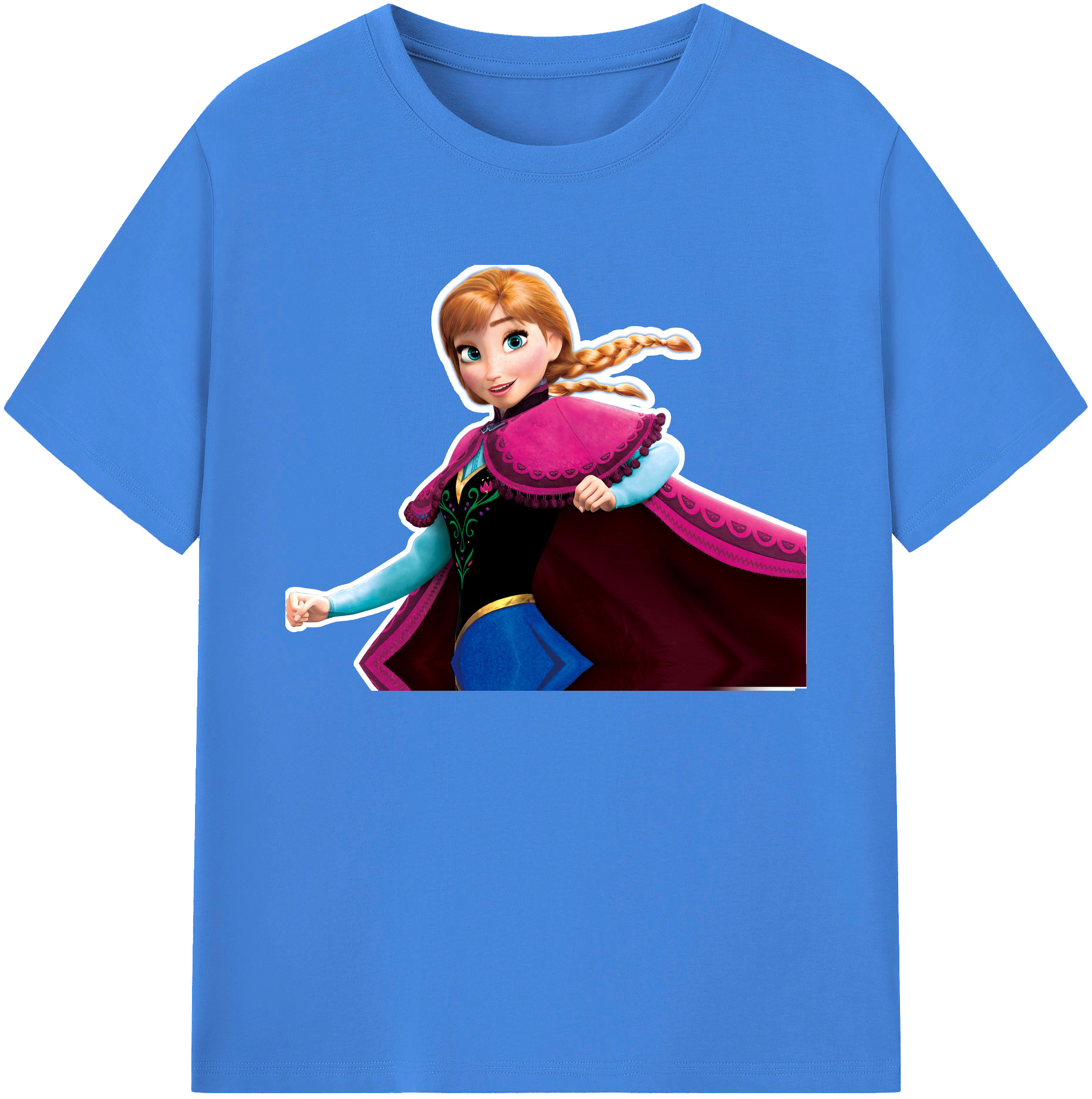 （画像用） アナと雪の女王 アンナ エルサ Frozen Anna Elsa 綿100％ メンズ半袖Tシャツ｜肌触りやわらか＆通気性