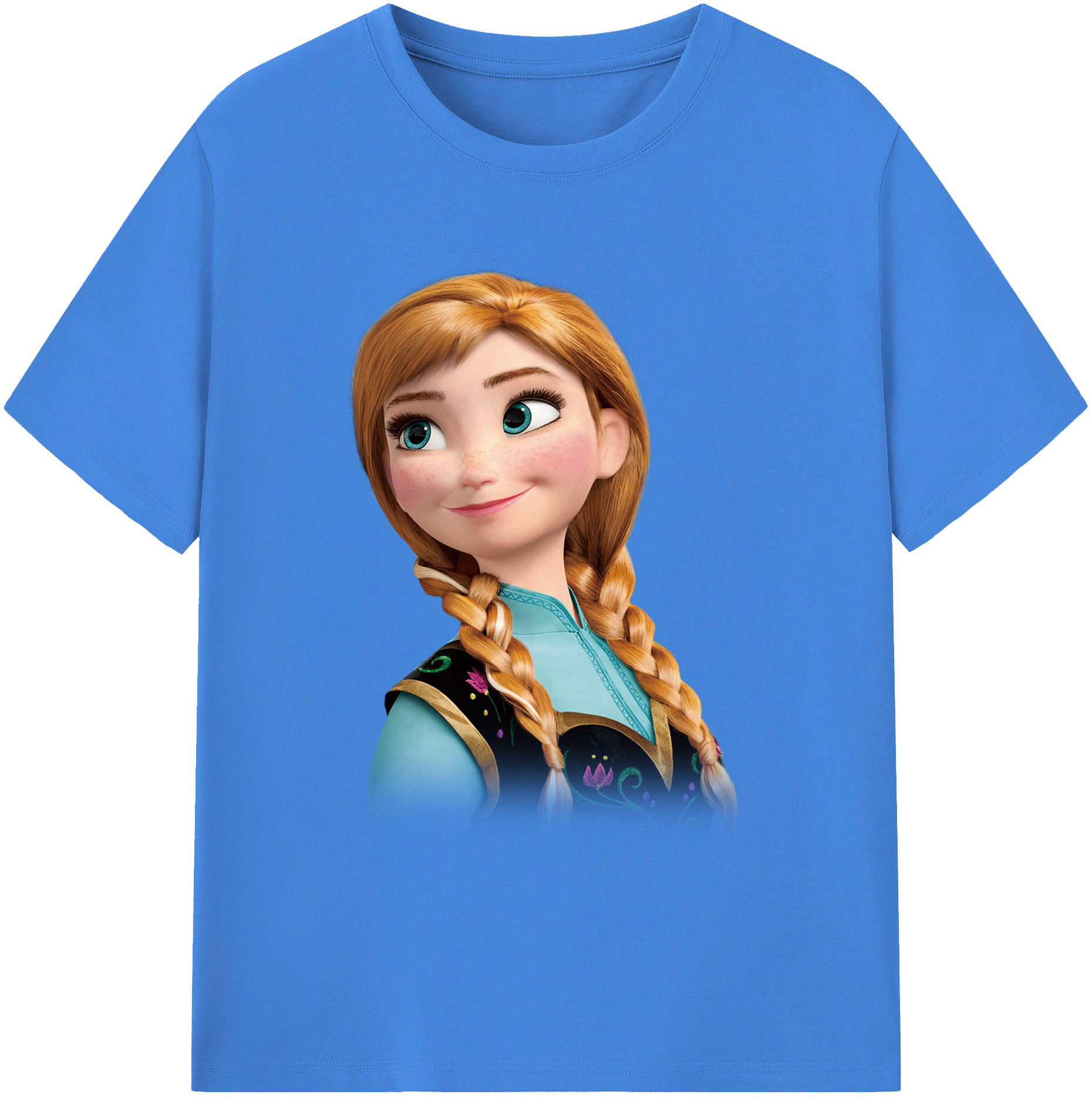 （画像用） アナと雪の女王 アンナ エルサ Frozen Anna Elsa 綿100％ メンズ半袖Tシャツ｜肌触りやわらか＆通気性