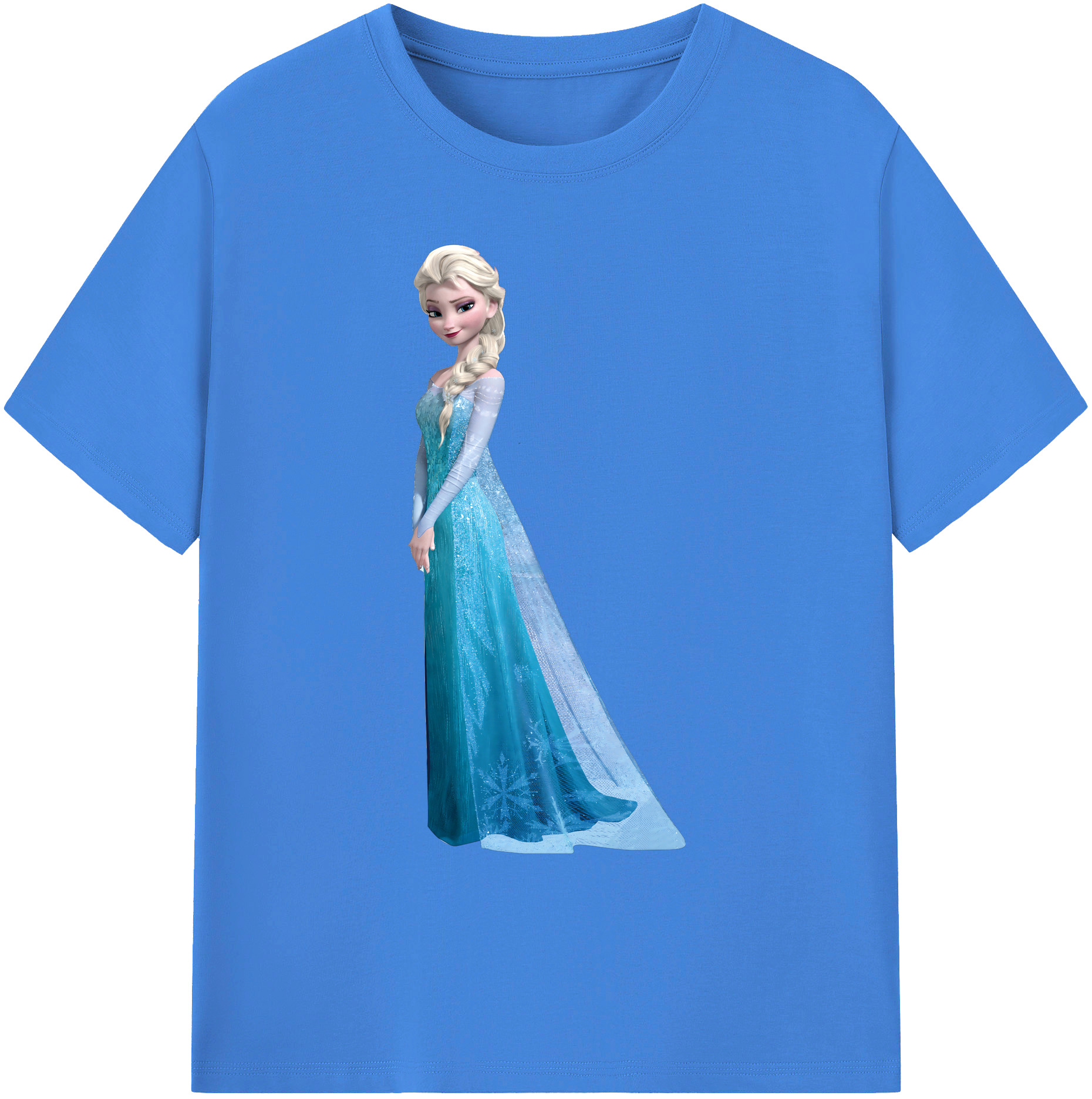 （画像用） アナと雪の女王 アンナ エルサ Frozen Anna Elsa 綿100％ メンズ半袖Tシャツ｜肌触りやわらか＆通気性