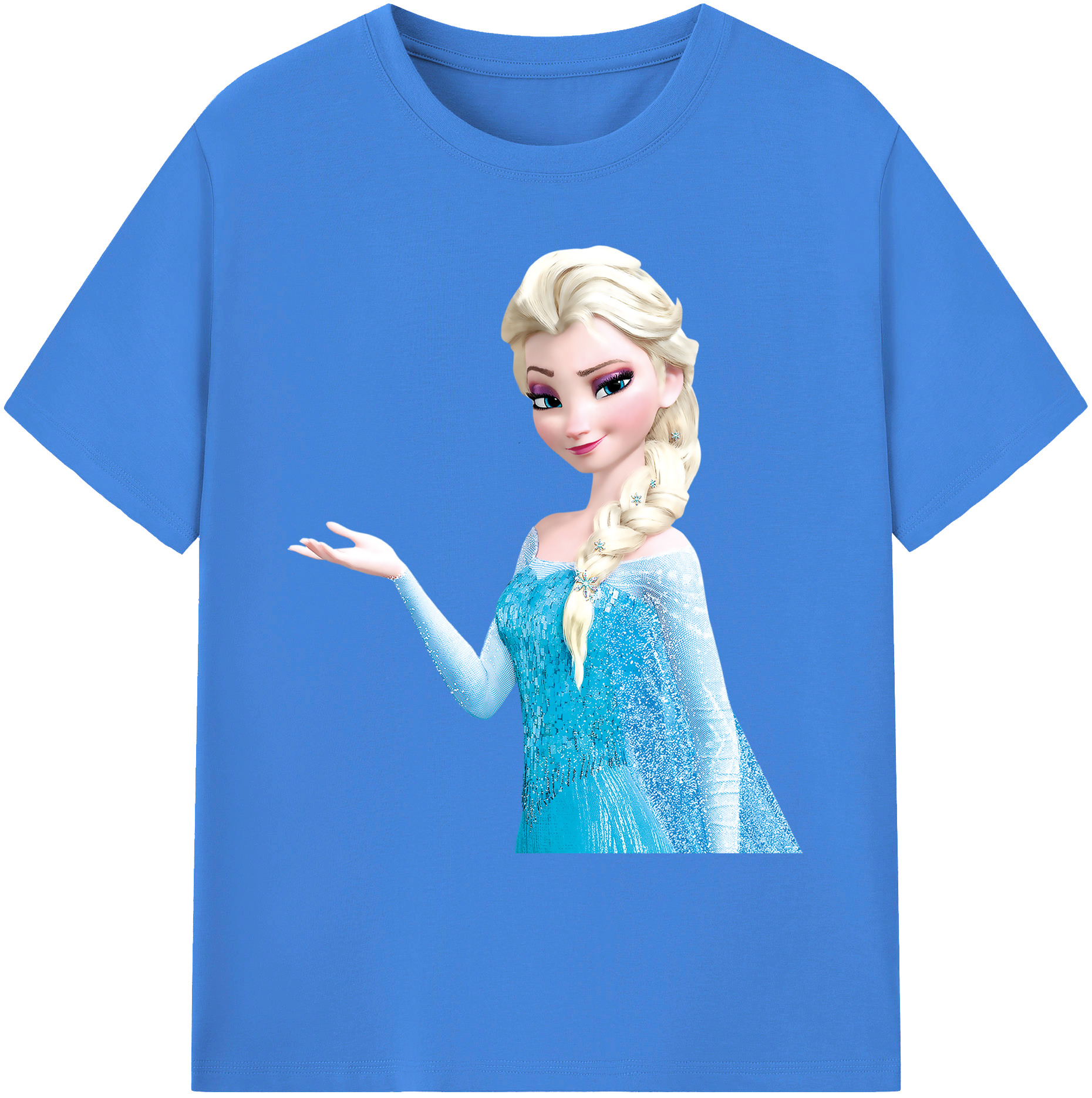 （画像用） アナと雪の女王 アンナ エルサ Frozen Anna Elsa 綿100％ メンズ半袖Tシャツ｜肌触りやわらか＆通気性