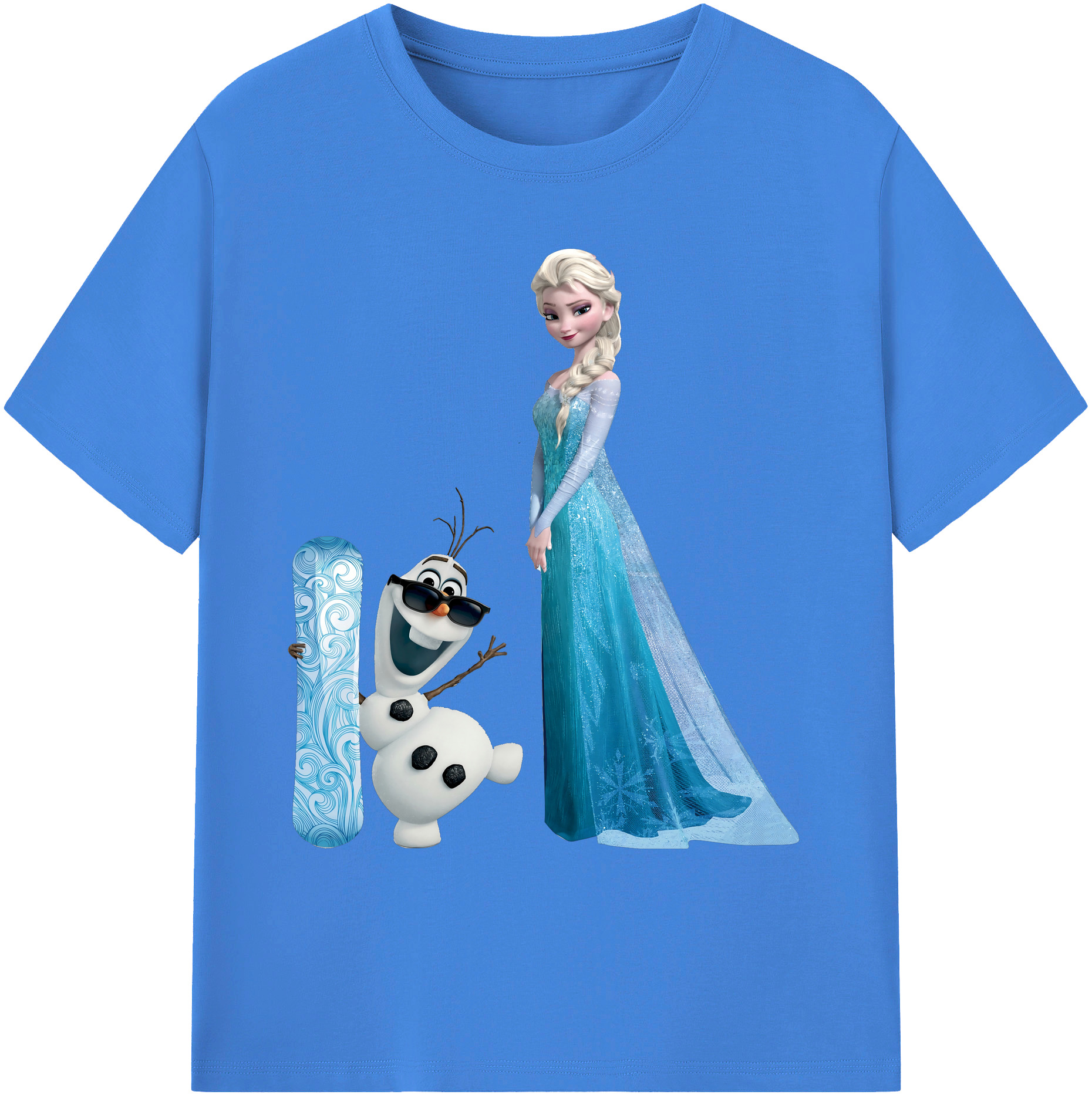 （画像用） アナと雪の女王 アンナ エルサ Frozen Anna Elsa 綿100％ メンズ半袖Tシャツ｜肌触りやわらか＆通気性