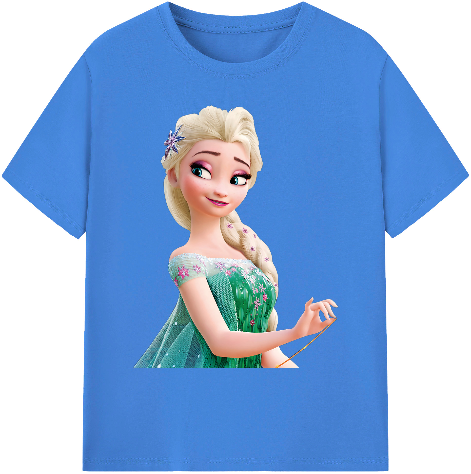 （画像用） アナと雪の女王 アンナ エルサ Frozen Anna Elsa 綿100％ メンズ半袖Tシャツ｜肌触りやわらか＆通気性