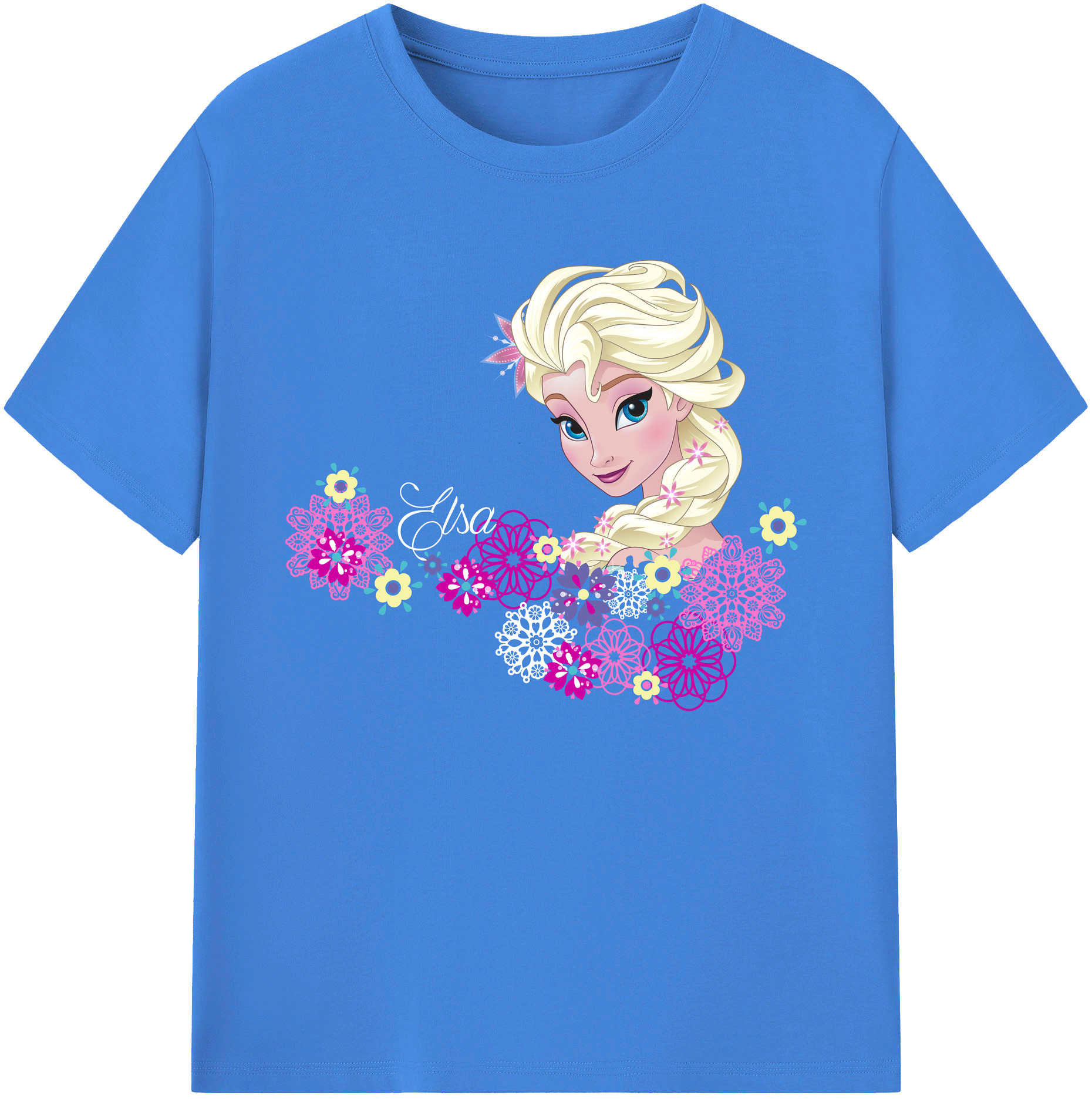 （画像用） アナと雪の女王 アンナ エルサ Frozen Anna Elsa 綿100％ メンズ半袖Tシャツ｜肌触りやわらか＆通気性
