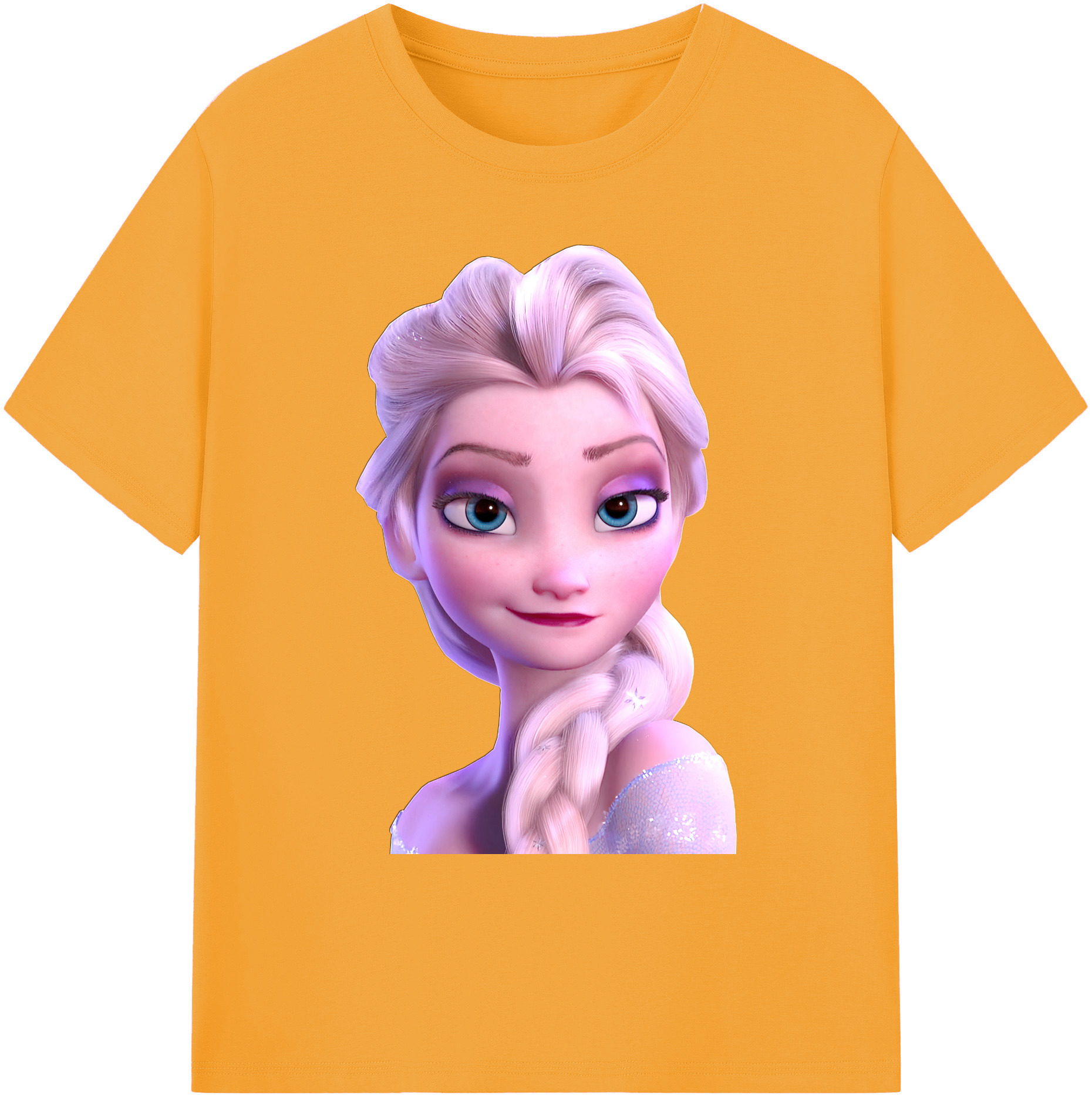 （画像用） アナと雪の女王 アンナ エルサ Frozen Anna Elsa 綿100％ メンズ半袖Tシャツ｜肌触りやわらか＆通気性