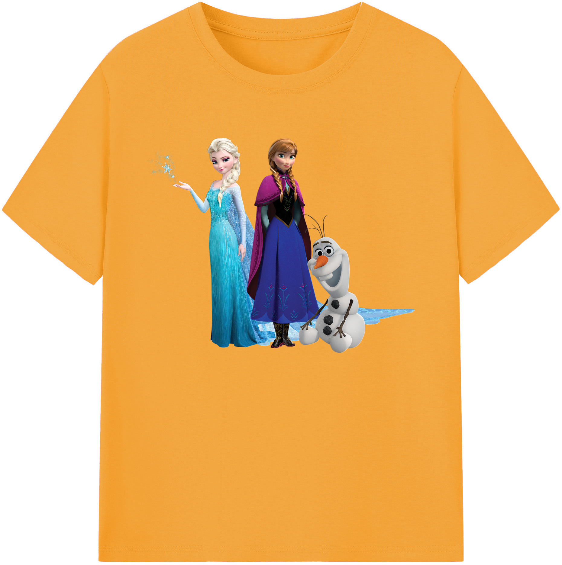 （画像用） アナと雪の女王 アンナ エルサ Frozen Anna Elsa 綿100％ メンズ半袖Tシャツ｜肌触りやわらか＆通気性