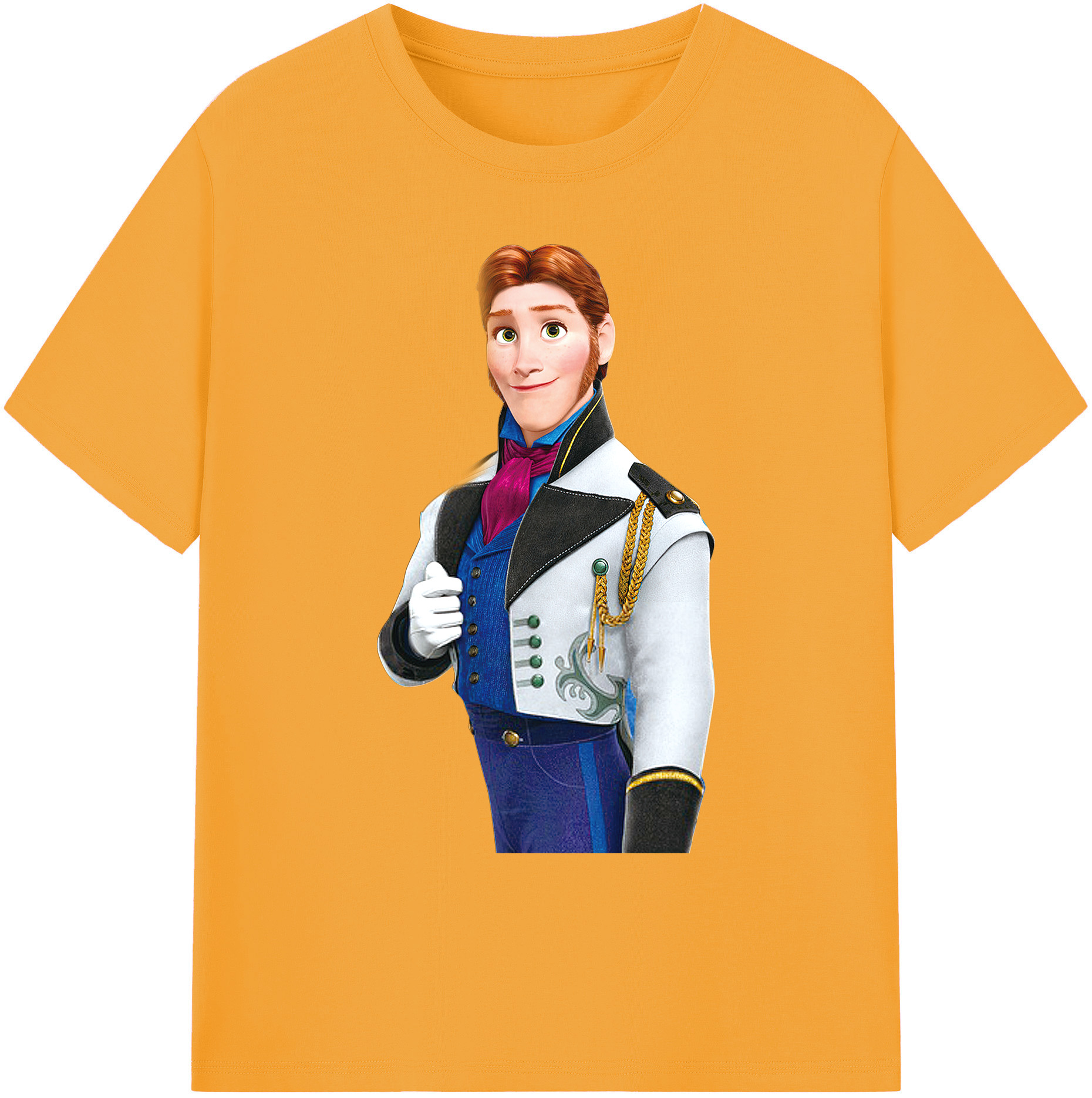 （画像用） アナと雪の女王 アンナ エルサ Frozen Anna Elsa 綿100％ メンズ半袖Tシャツ｜肌触りやわらか＆通気性