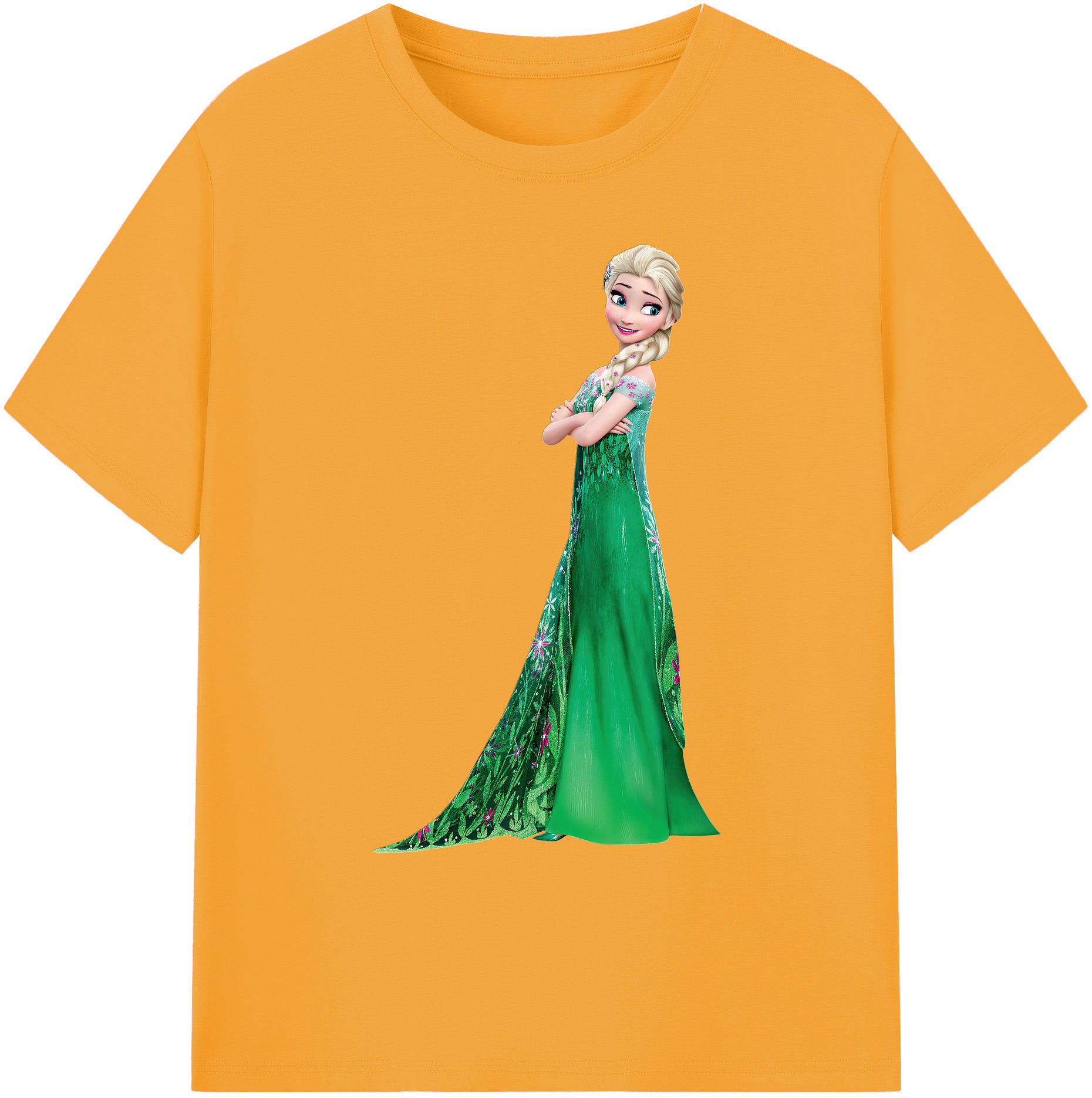 （画像用） アナと雪の女王 アンナ エルサ Frozen Anna Elsa 綿100％ メンズ半袖Tシャツ｜肌触りやわらか＆通気性