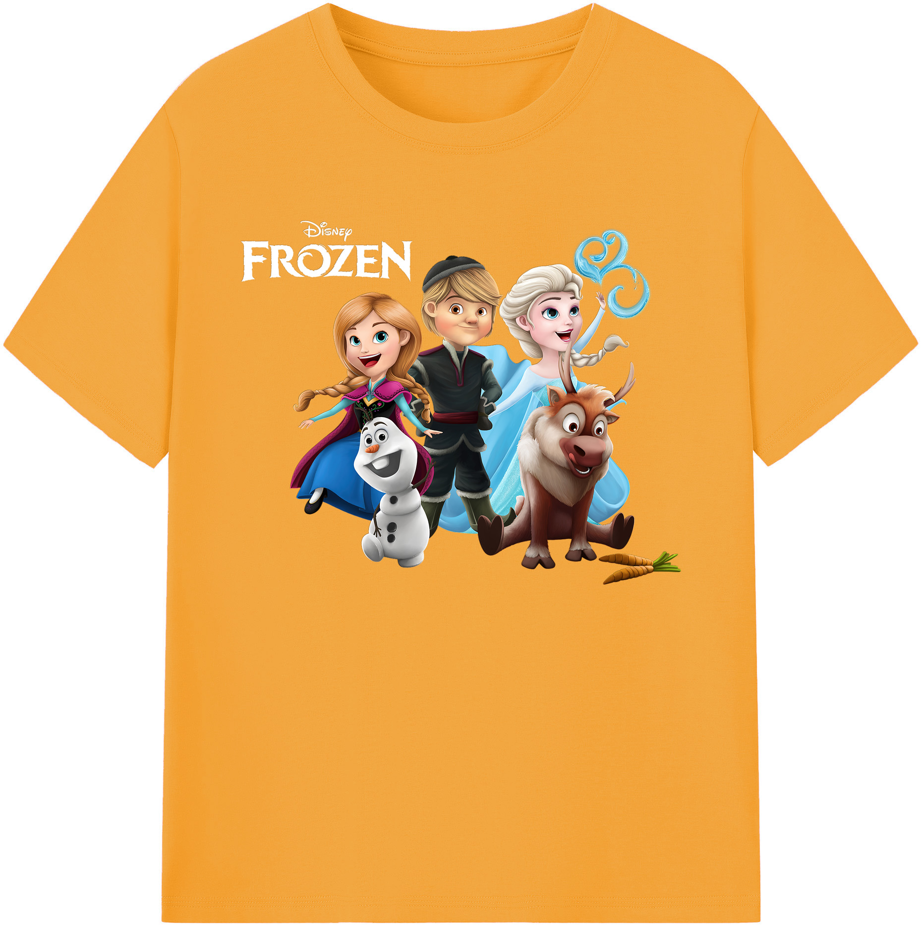 （画像用） アナと雪の女王 アンナ エルサ Frozen Anna Elsa 綿100％ メンズ半袖Tシャツ｜肌触りやわらか＆通気性