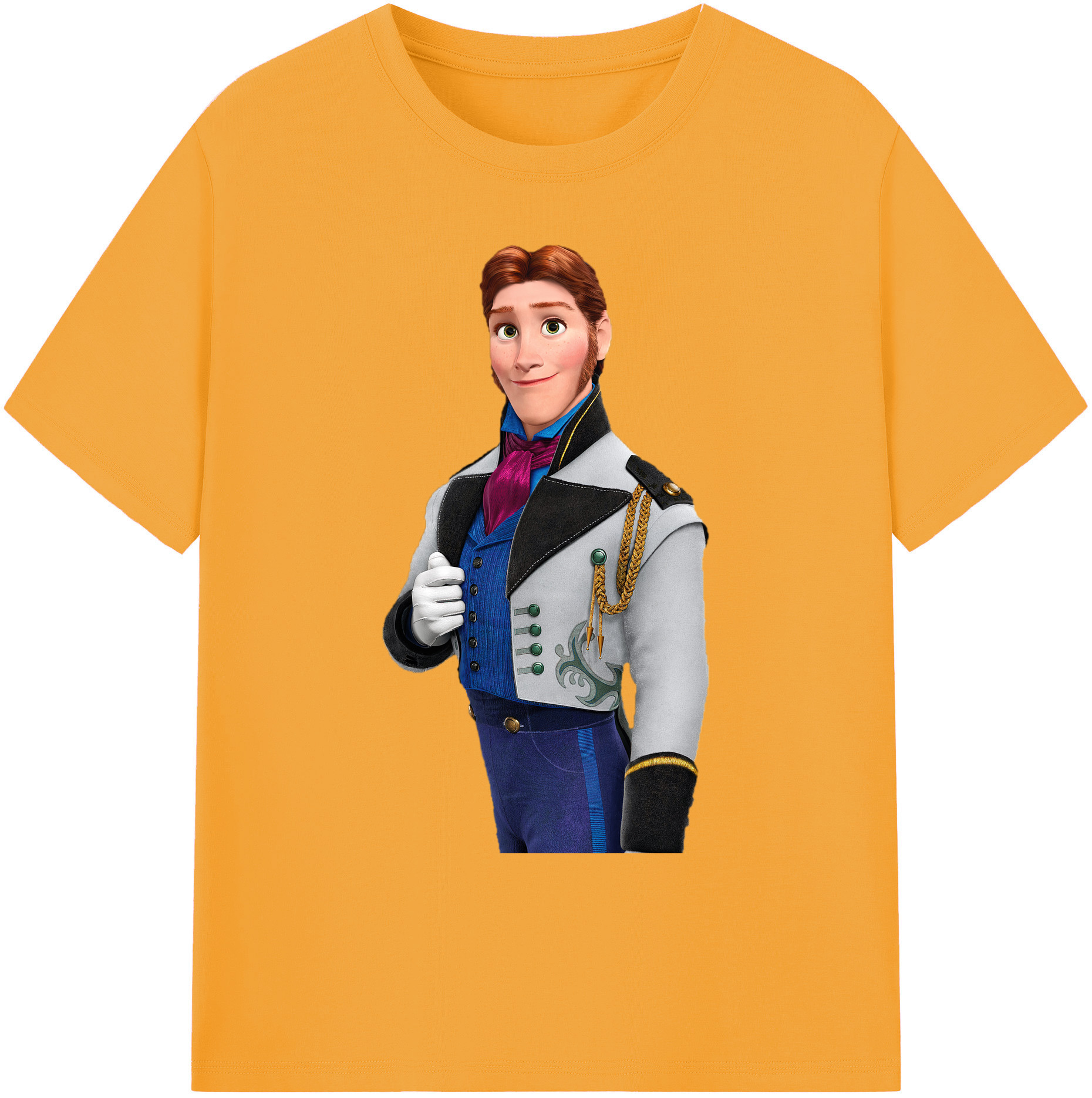 （画像用） アナと雪の女王 アンナ エルサ Frozen Anna Elsa 綿100％ メンズ半袖Tシャツ｜肌触りやわらか＆通気性