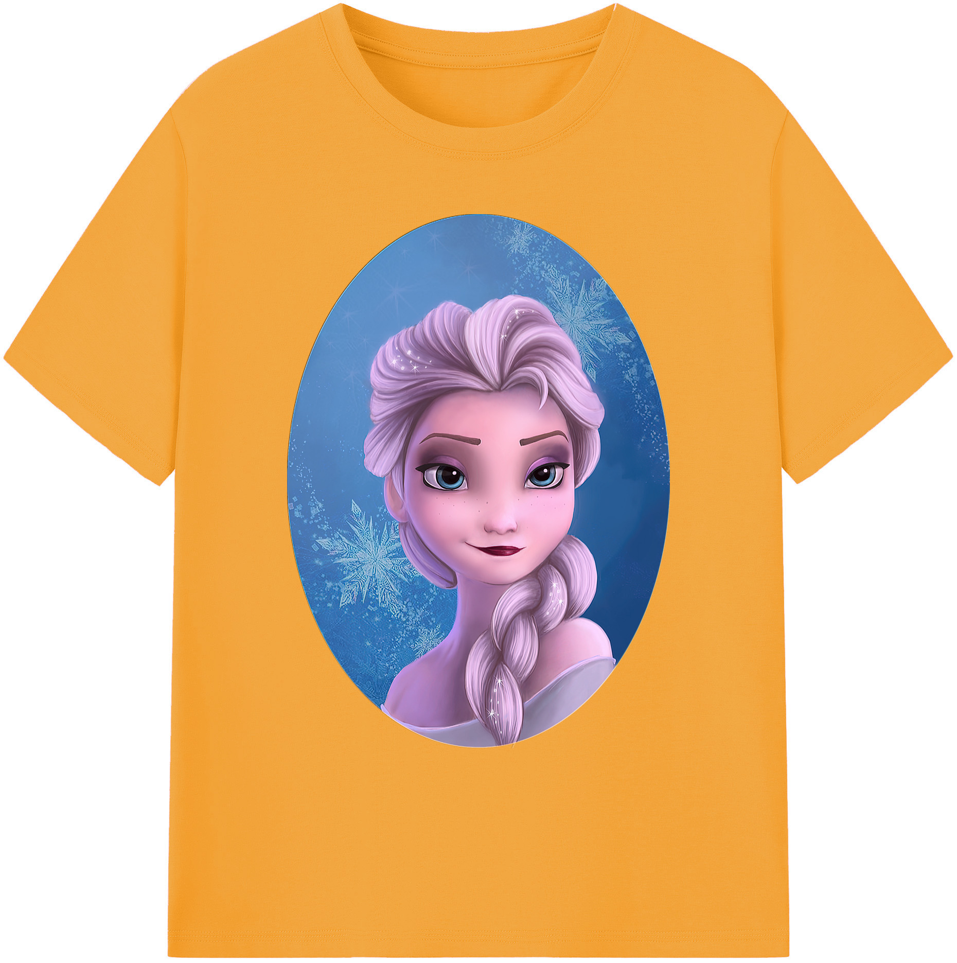 （画像用） アナと雪の女王 アンナ エルサ Frozen Anna Elsa 綿100％ メンズ半袖Tシャツ｜肌触りやわらか＆通気性