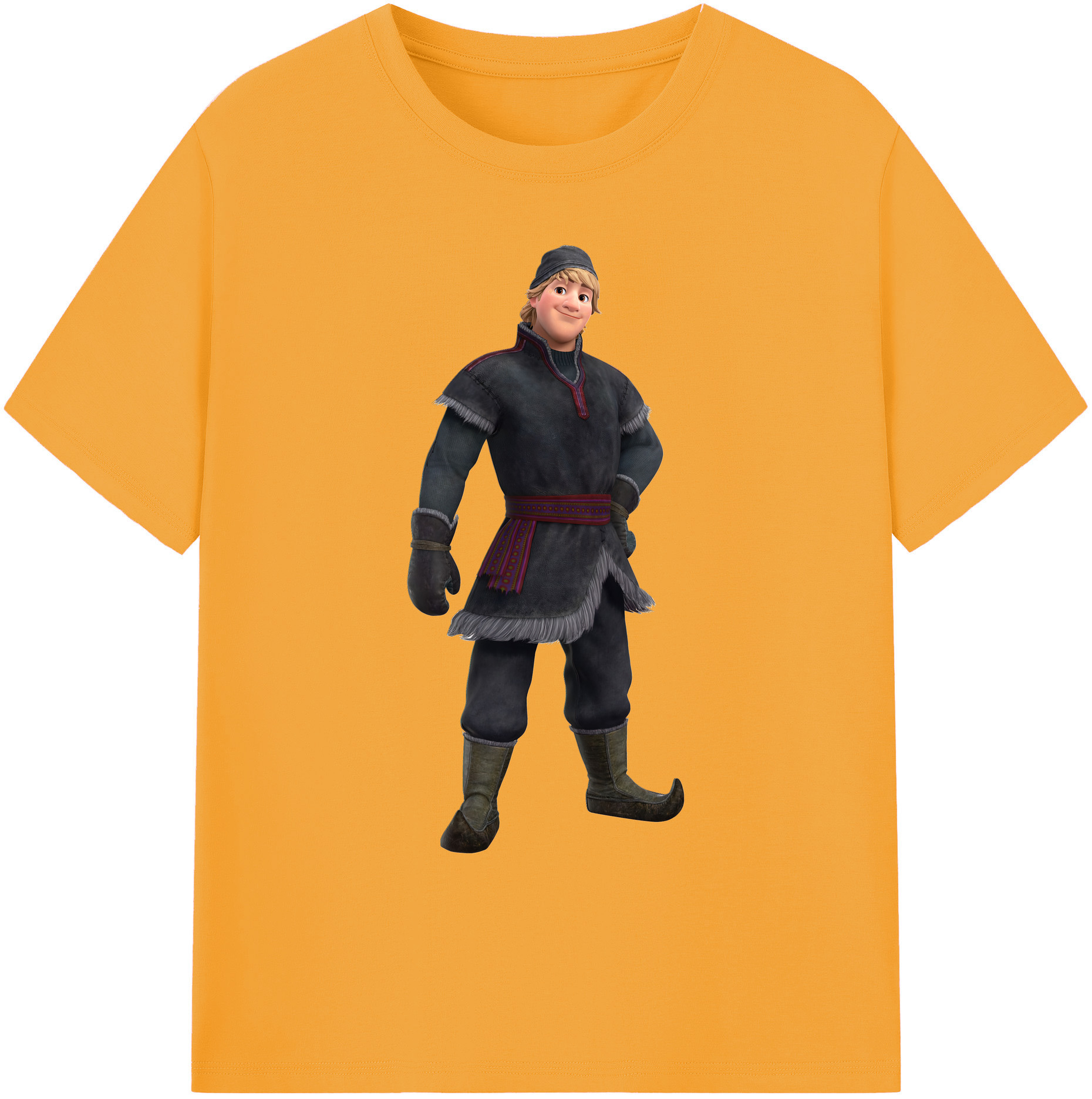 （画像用） アナと雪の女王 アンナ エルサ Frozen Anna Elsa 綿100％ メンズ半袖Tシャツ｜肌触りやわらか＆通気性