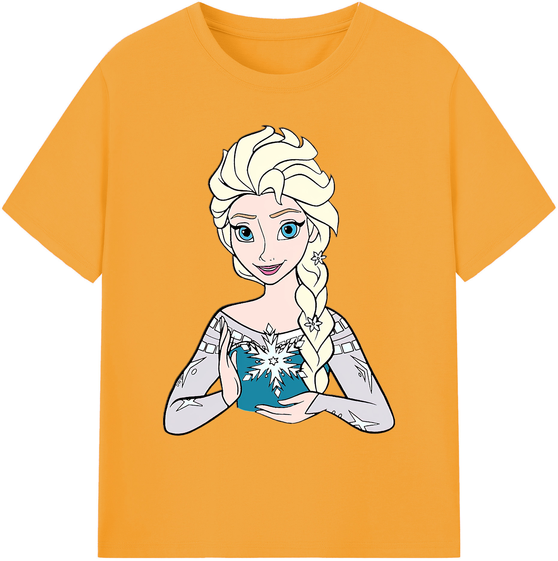 （画像用） アナと雪の女王 アンナ エルサ Frozen Anna Elsa 綿100％ メンズ半袖Tシャツ｜肌触りやわらか＆通気性