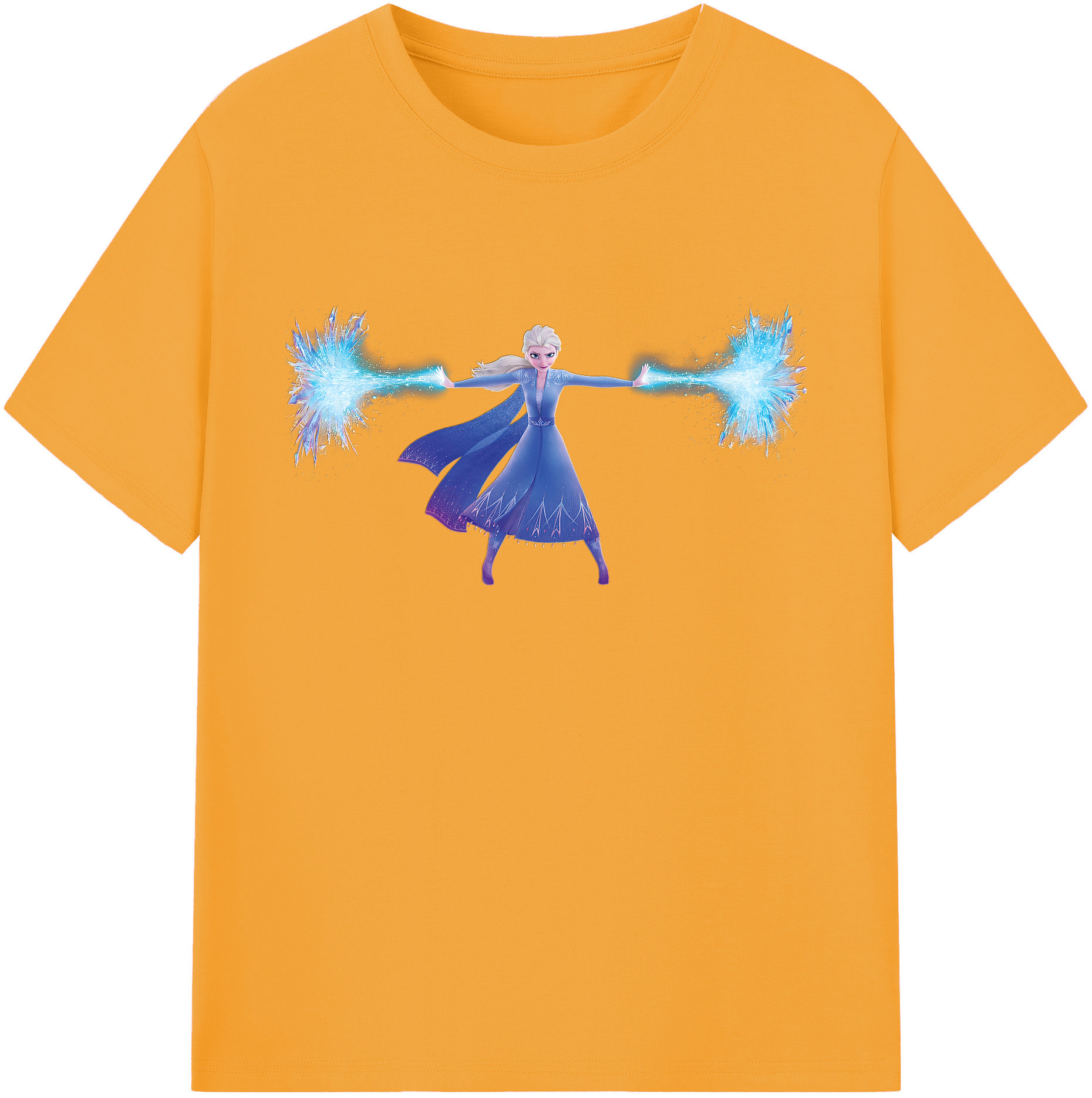 （画像用） アナと雪の女王 アンナ エルサ Frozen Anna Elsa 綿100％ メンズ半袖Tシャツ｜肌触りやわらか＆通気性