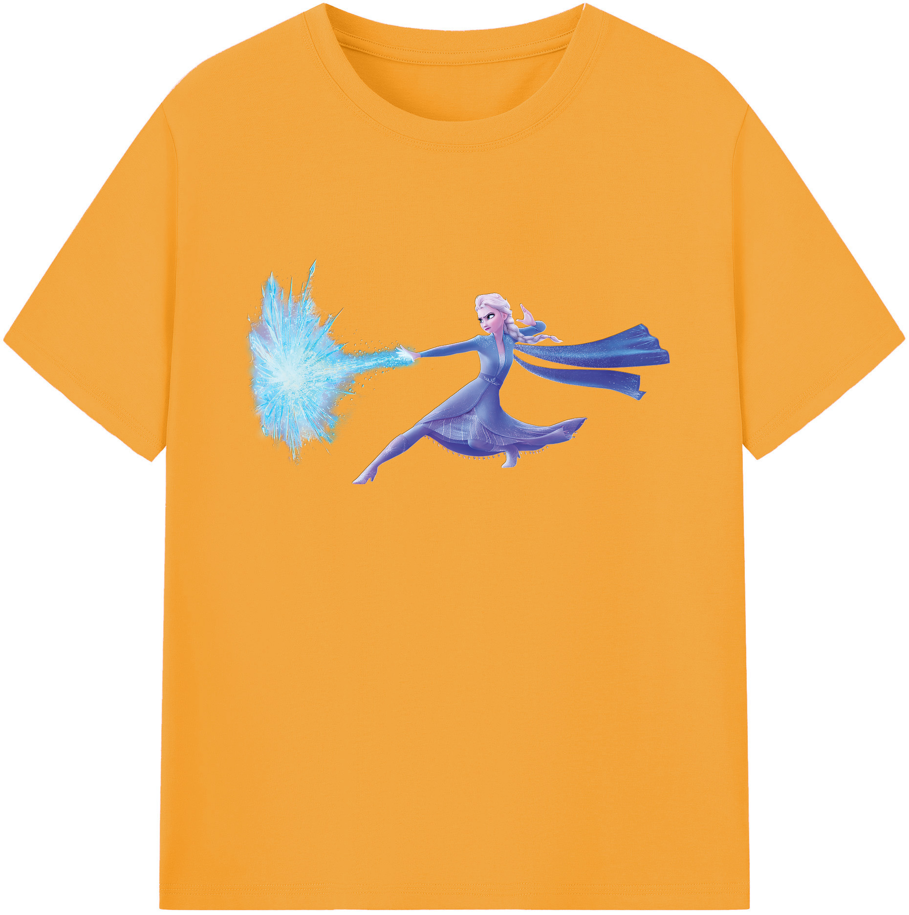 （画像用） アナと雪の女王 アンナ エルサ Frozen Anna Elsa 綿100％ メンズ半袖Tシャツ｜肌触りやわらか＆通気性