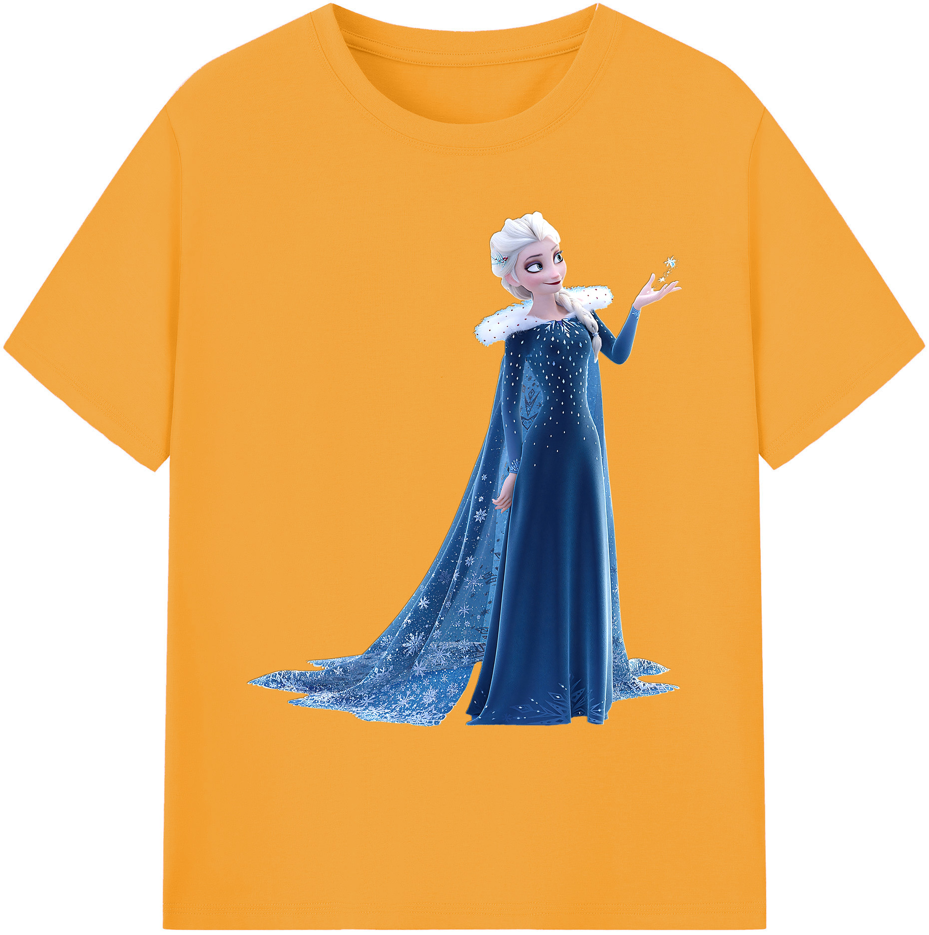 （画像用） アナと雪の女王 アンナ エルサ Frozen Anna Elsa 綿100％ メンズ半袖Tシャツ｜肌触りやわらか＆通気性