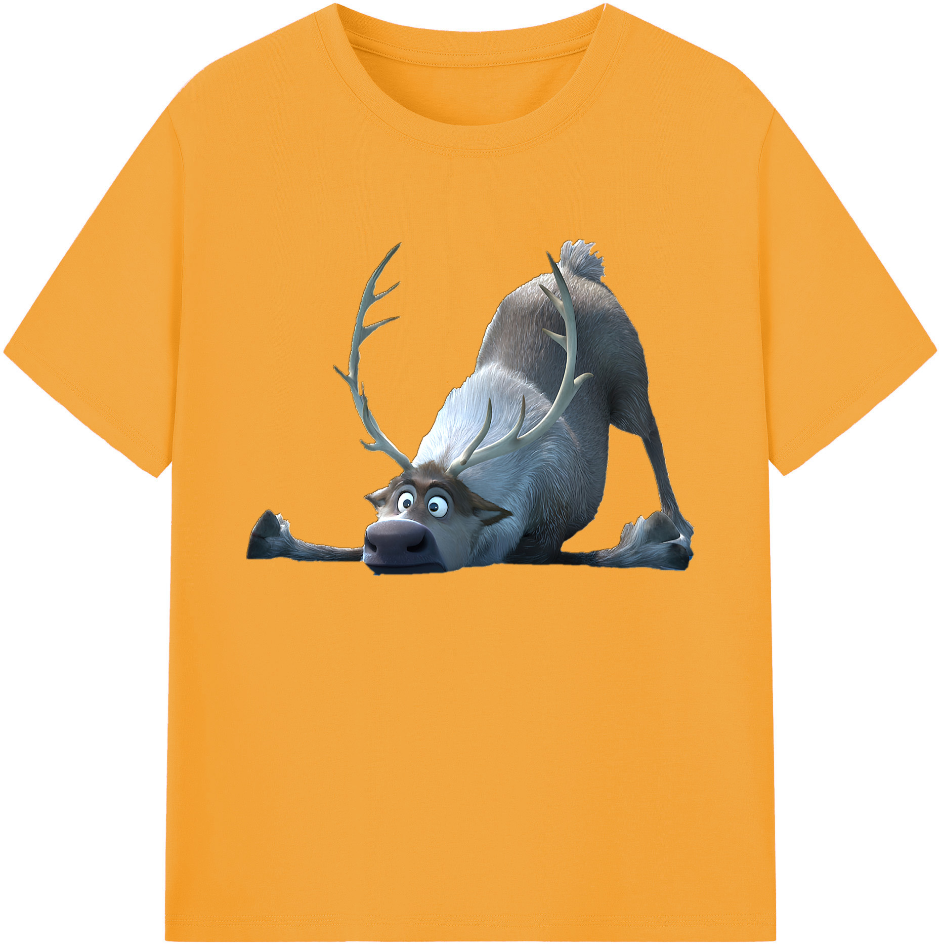 （画像用） アナと雪の女王 アンナ エルサ Frozen Anna Elsa 綿100％ メンズ半袖Tシャツ｜肌触りやわらか＆通気性