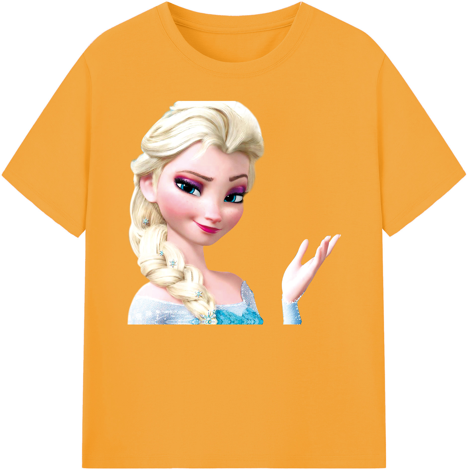 （画像用） アナと雪の女王 アンナ エルサ Frozen Anna Elsa 綿100％ メンズ半袖Tシャツ｜肌触りやわらか＆通気性