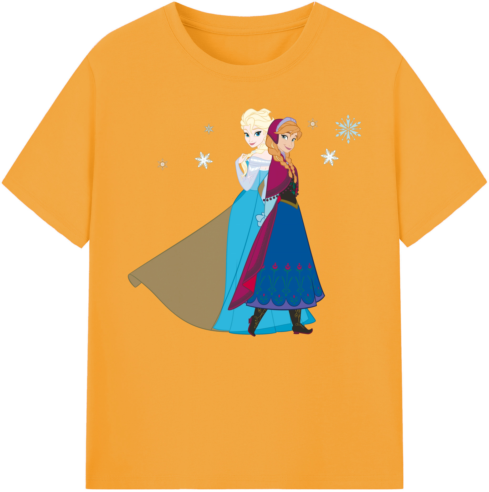 （画像用） アナと雪の女王 アンナ エルサ Frozen Anna Elsa 綿100％ メンズ半袖Tシャツ｜肌触りやわらか＆通気性