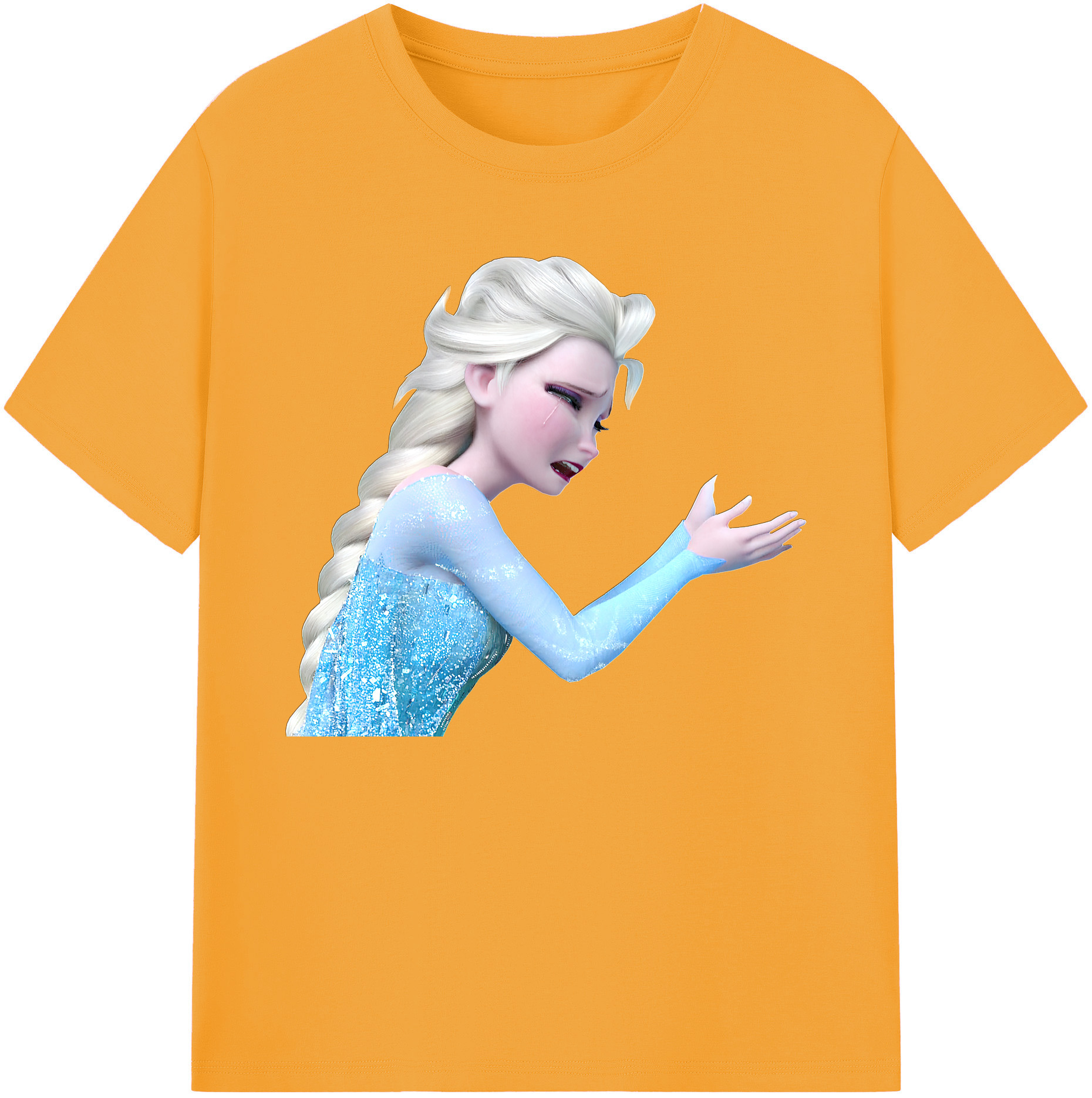 （画像用） アナと雪の女王 アンナ エルサ Frozen Anna Elsa 綿100％ メンズ半袖Tシャツ｜肌触りやわらか＆通気性
