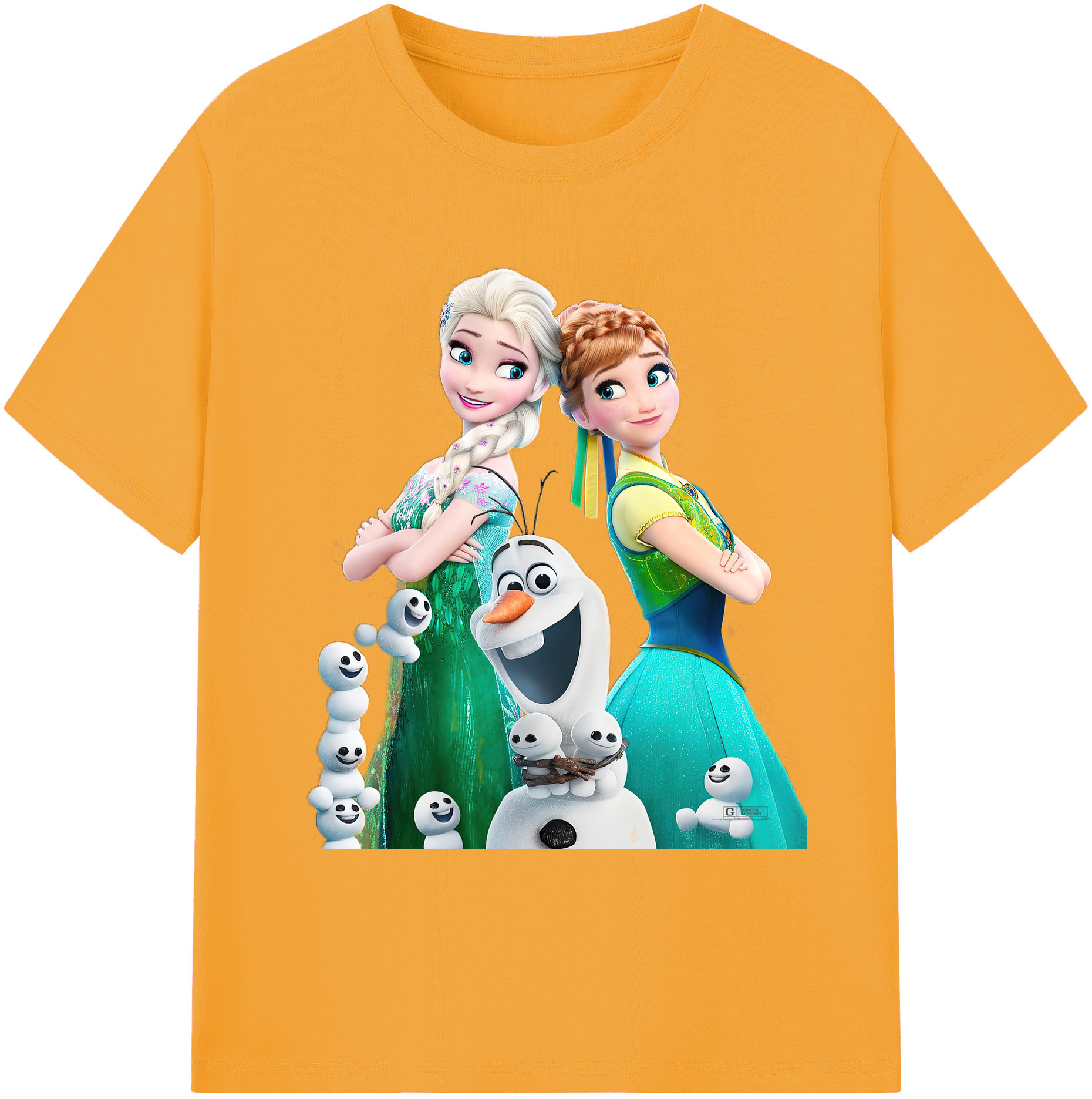 （画像用） アナと雪の女王 アンナ エルサ Frozen Anna Elsa 綿100％ メンズ半袖Tシャツ｜肌触りやわらか＆通気性