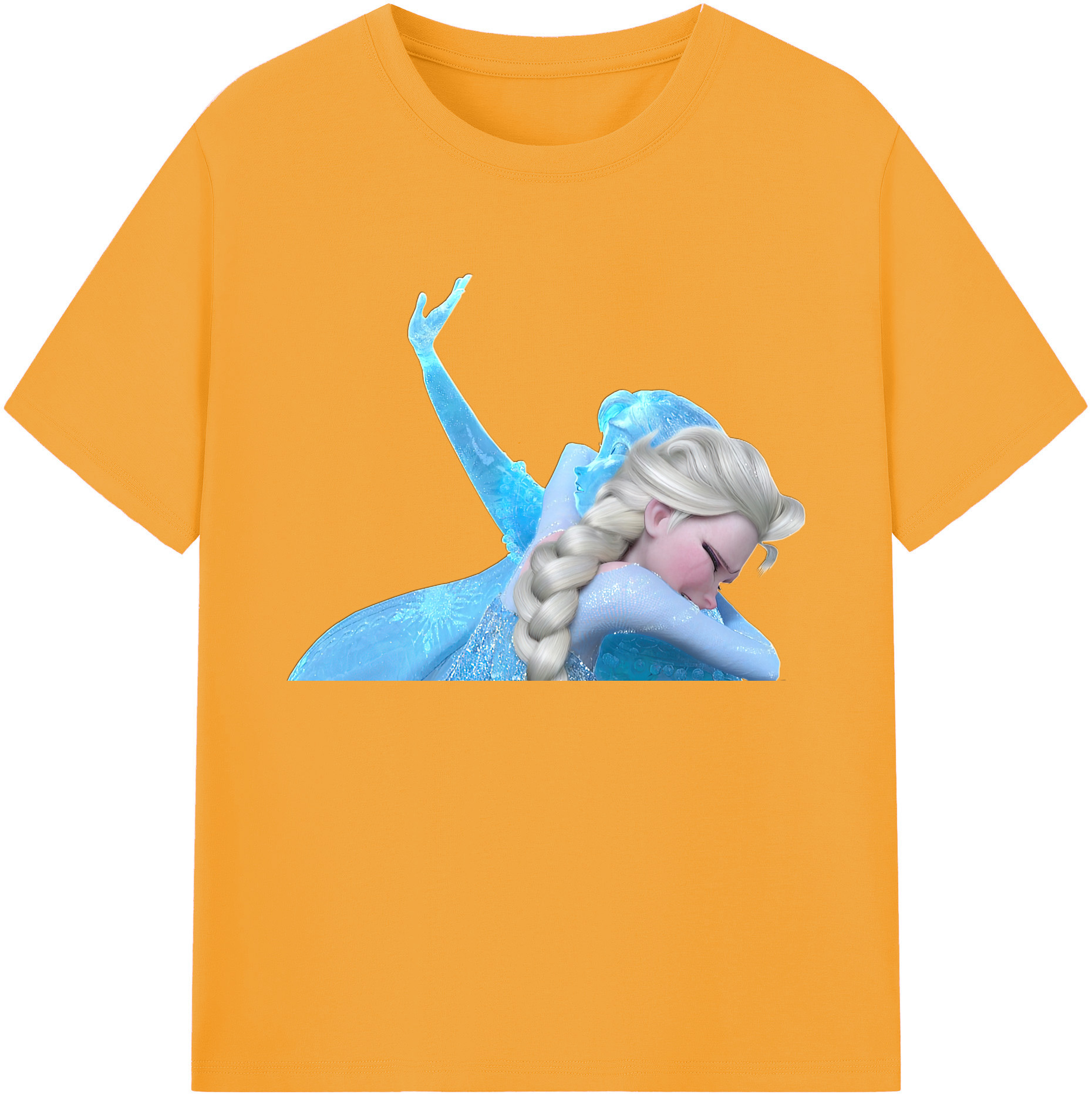 （画像用） アナと雪の女王 アンナ エルサ Frozen Anna Elsa 綿100％ メンズ半袖Tシャツ｜肌触りやわらか＆通気性