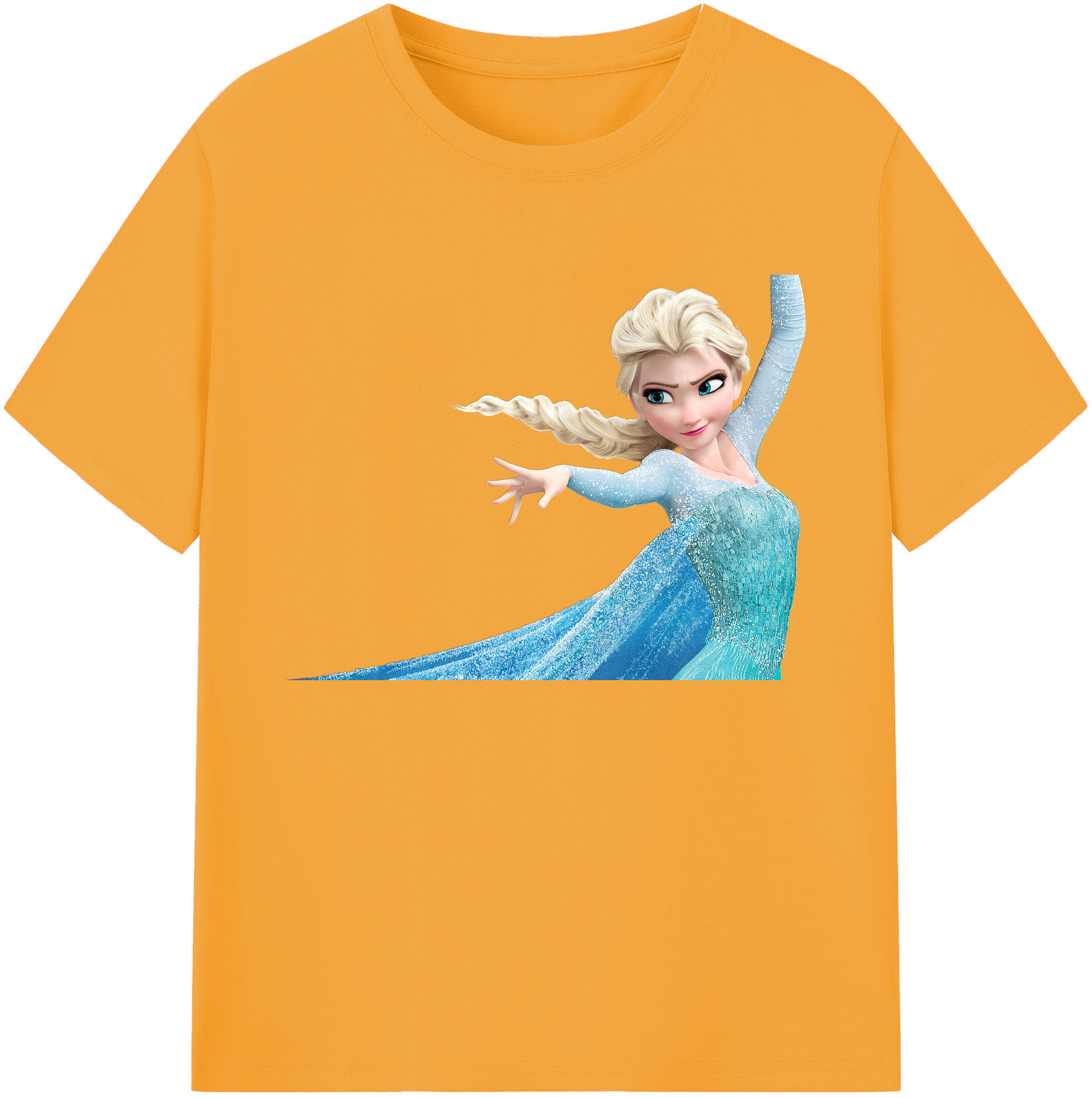 （画像用） アナと雪の女王 アンナ エルサ Frozen Anna Elsa 綿100％ メンズ半袖Tシャツ｜肌触りやわらか＆通気性