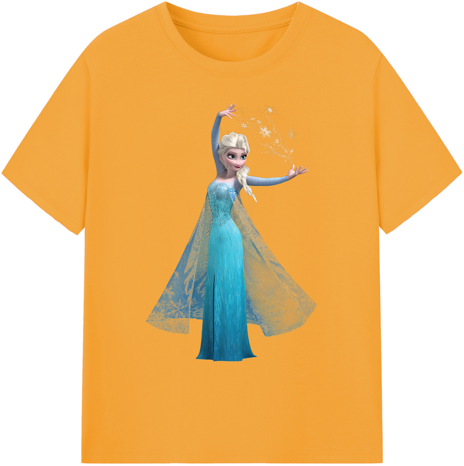 （画像用） アナと雪の女王 アンナ エルサ Frozen Anna Elsa 綿100％ メンズ半袖Tシャツ｜肌触りやわらか＆通気性